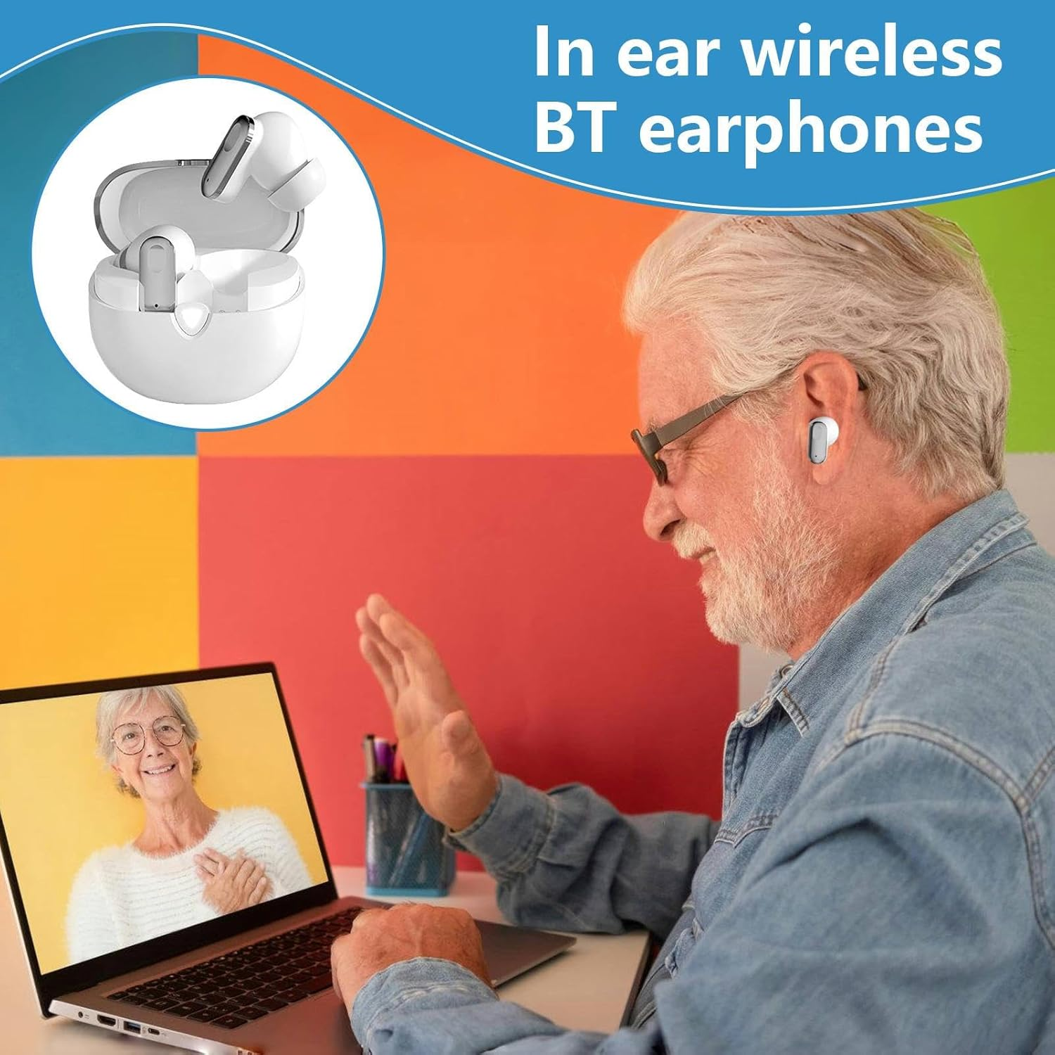 Noise Cancelling Earbuds - Active Noise Cancellation Ear Buds | High-Fidelity Sound Fast Charging Headset, Earphones for Smartphones, Sports Outdoor Travel image number 3