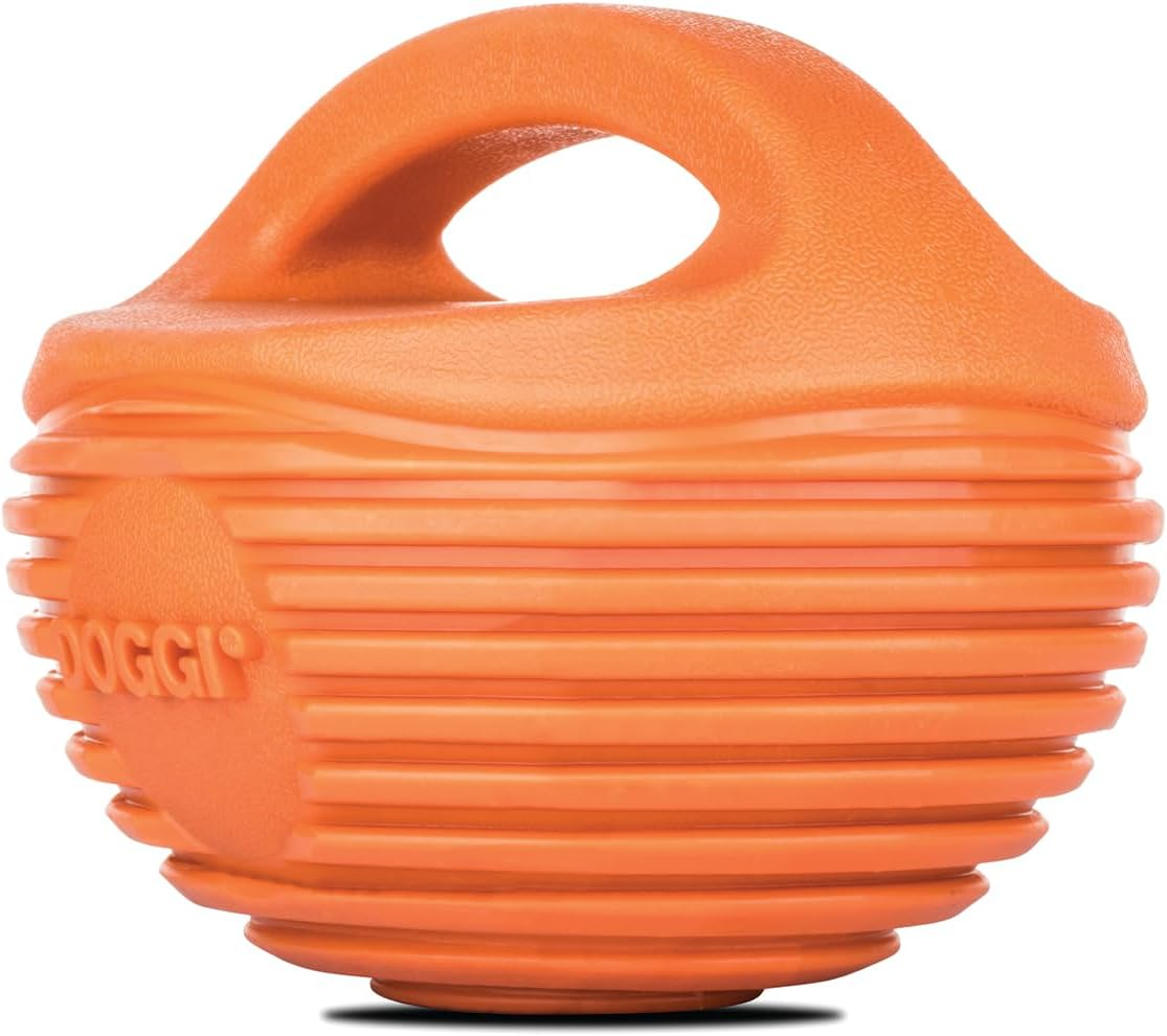 DOGGI Rugby Ball Tough Dog Toy, Medium - TPR Material for Tough Chewers, Interactive Toy for Fetch Games, Aids Dental Health, Strengthens Teeth, 100% Recyclable