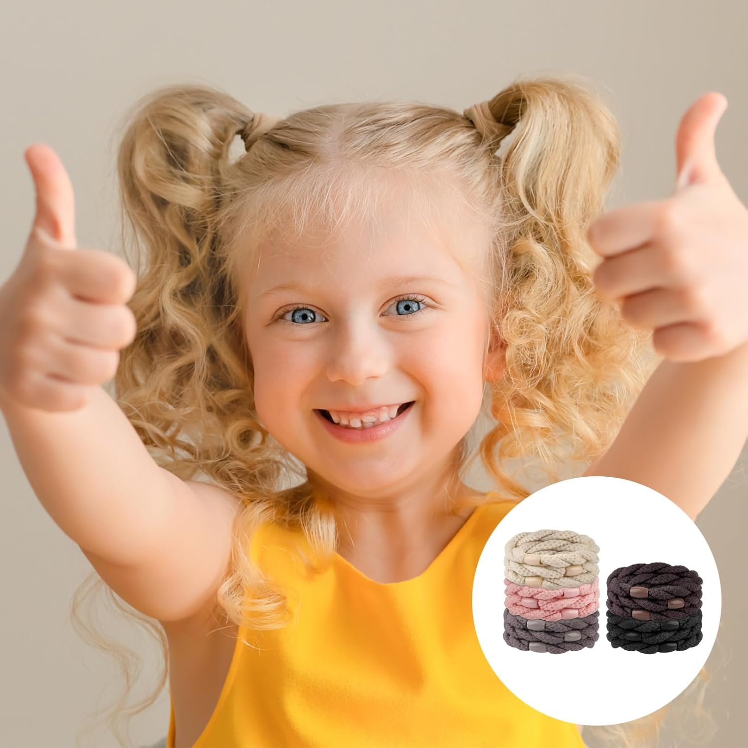 Pack of 15 Women'S Hair Bobbles, Elastic Braid Scrunchies, Hair Bands, Elastic Ponytail Holder, Hair Bobbles for Women, Girls, Children, Thick and Curly Hair image number 3