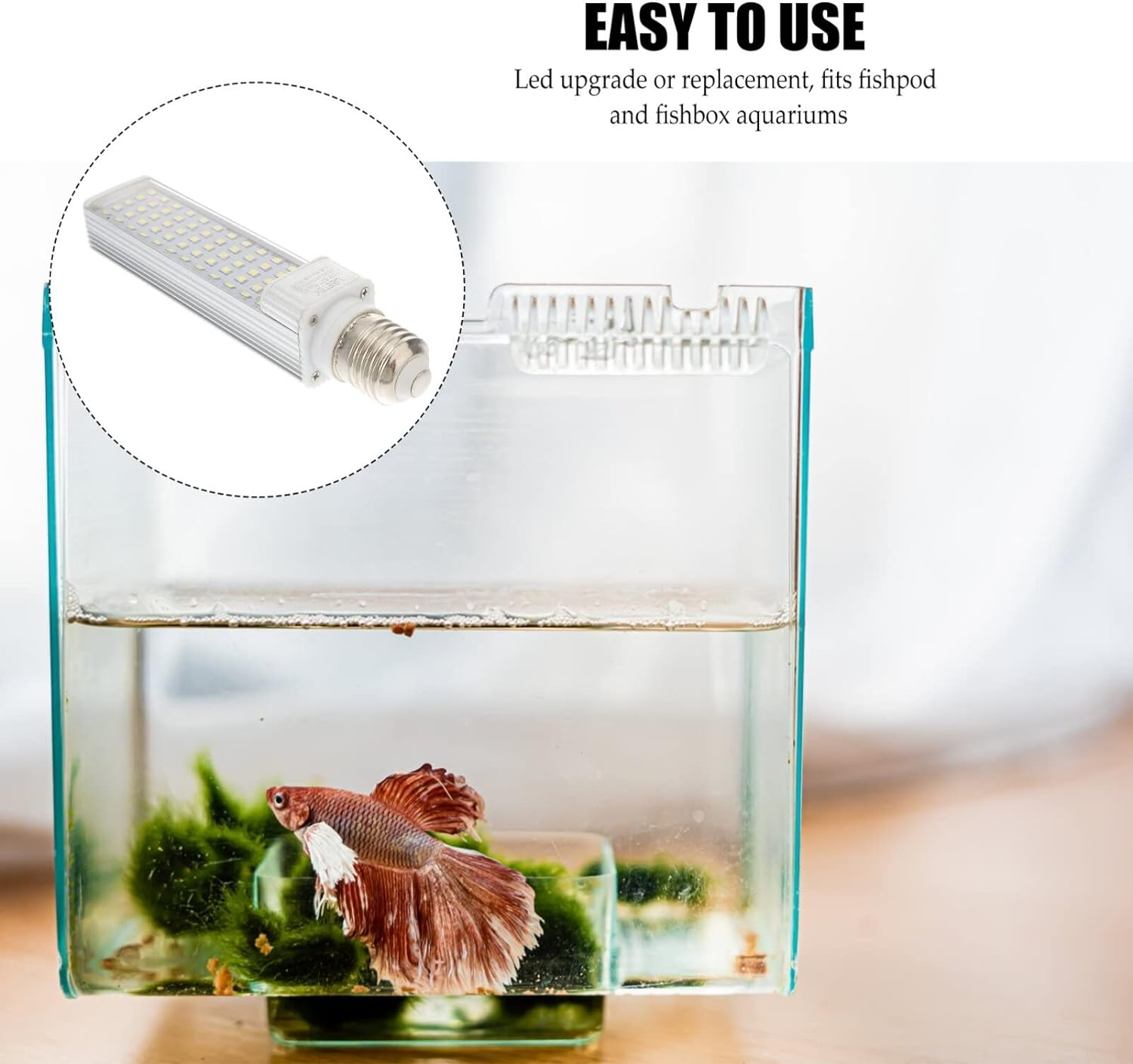 ULTECHNOVO LED Corn Bulbs - E27 LED Bulb 11W Aquarium Grow Light White Screw Corn Light LED Energy Saving Lamp for Home Fish Tank Aquariums image number 6