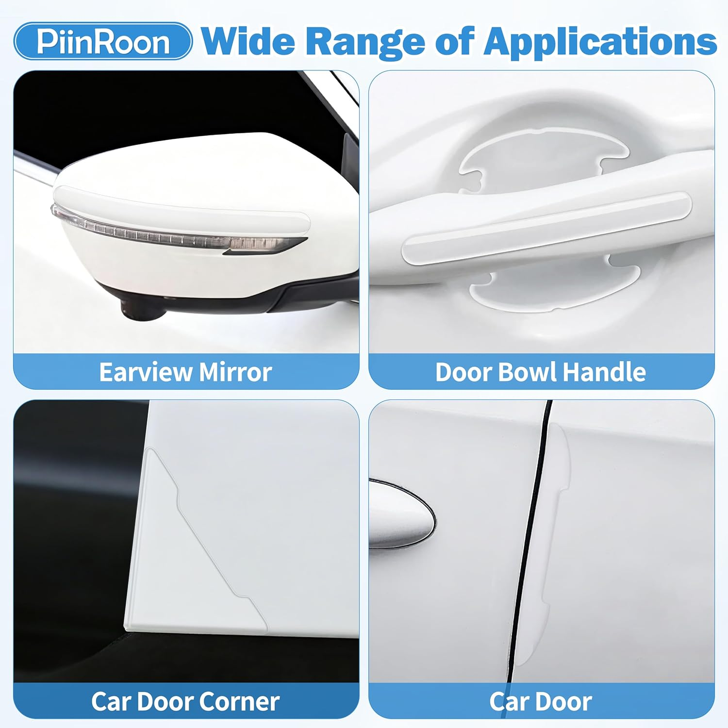 Car Door Handle Protector, 28 Pcs Car Door Handle Scratch Protectors, Clear Scratch Collision Protection Guard Side Paint Cover Stickers Doors Corner Protectors for Most image number 2