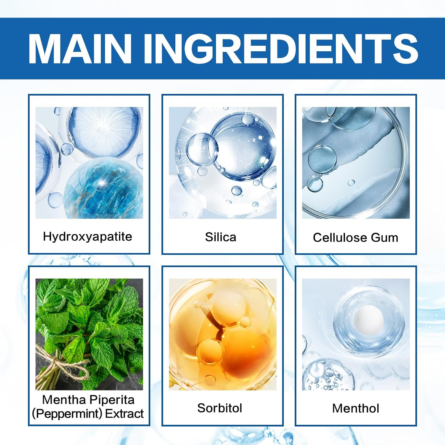 7.5% Hydroxyapatite Toothpaste, Nano Hydroxyapatite Toothpaste for Gentle Teeth Whitening, Breath Freshening, Teeth Repairing, Oral Health Care image number 6