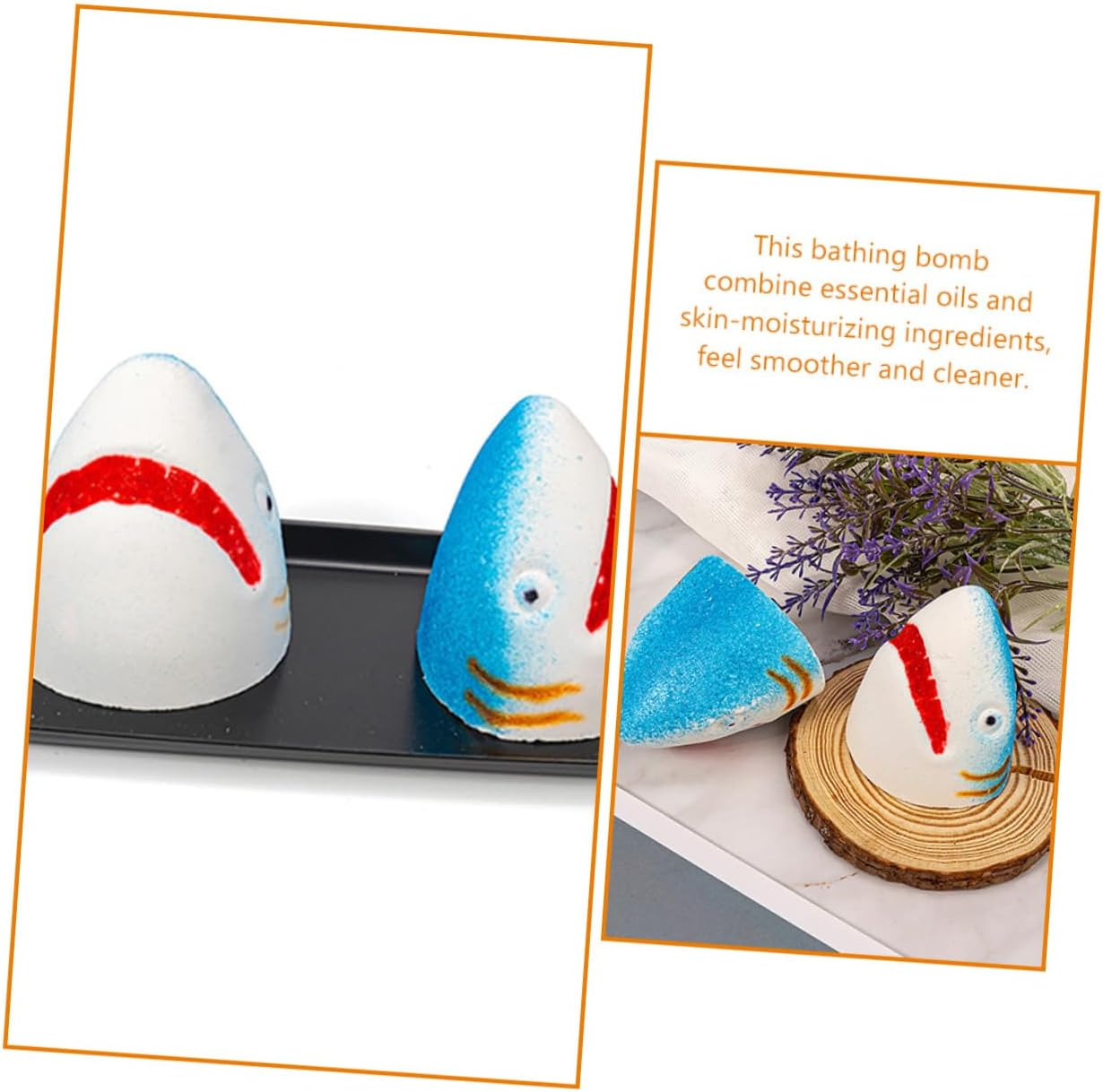 Anneome 3Pcs Shark Bath Ball Natural Bathing Salt Bomb Skin-Friendly Fragrance Bomb for Relaxation image number 3