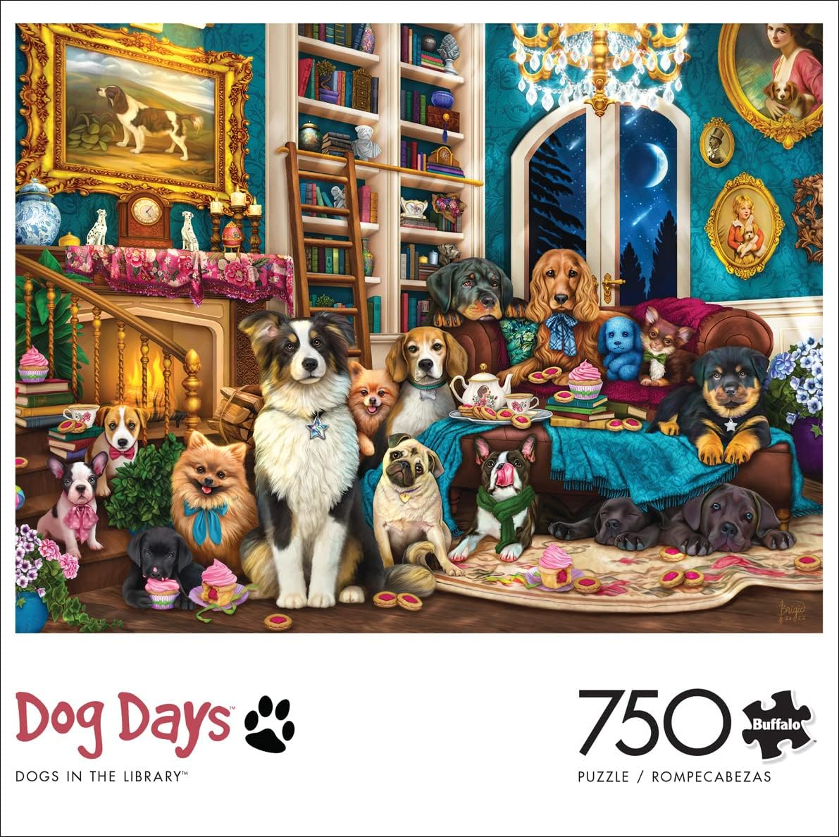 Buffalo Games - Dogs in the Library - 750 Piece Jigsaw Puzzle