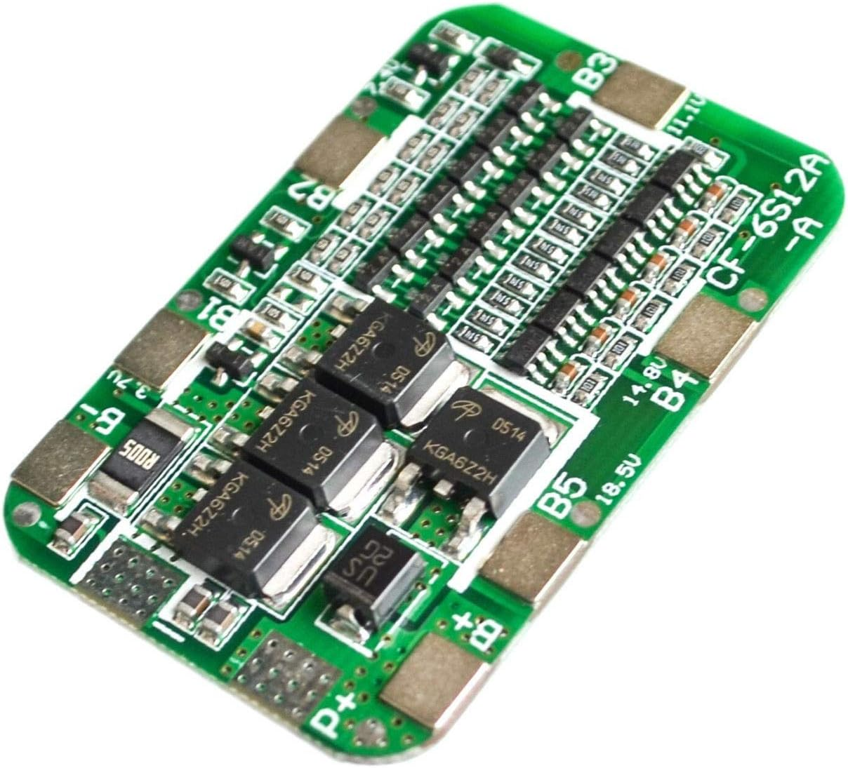 TECNOIOT 5Pcs 6S 15A 24V PCB BMS Protection Board for 6 Pack 18650 Li-Ion Lithium Battery image number 4