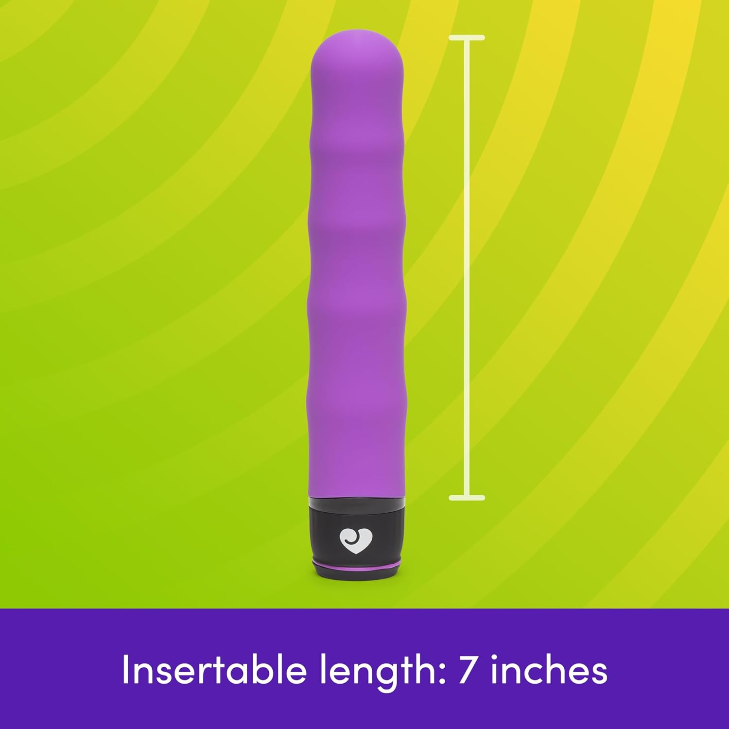 Lovehoney Silencer Vibrator - 7 Inch Vibrator for Women - Multispeed Quiet Vibrator - Rounded Tip & Wavy Shaft for Stimulation - Waterproof - Purple image number 3