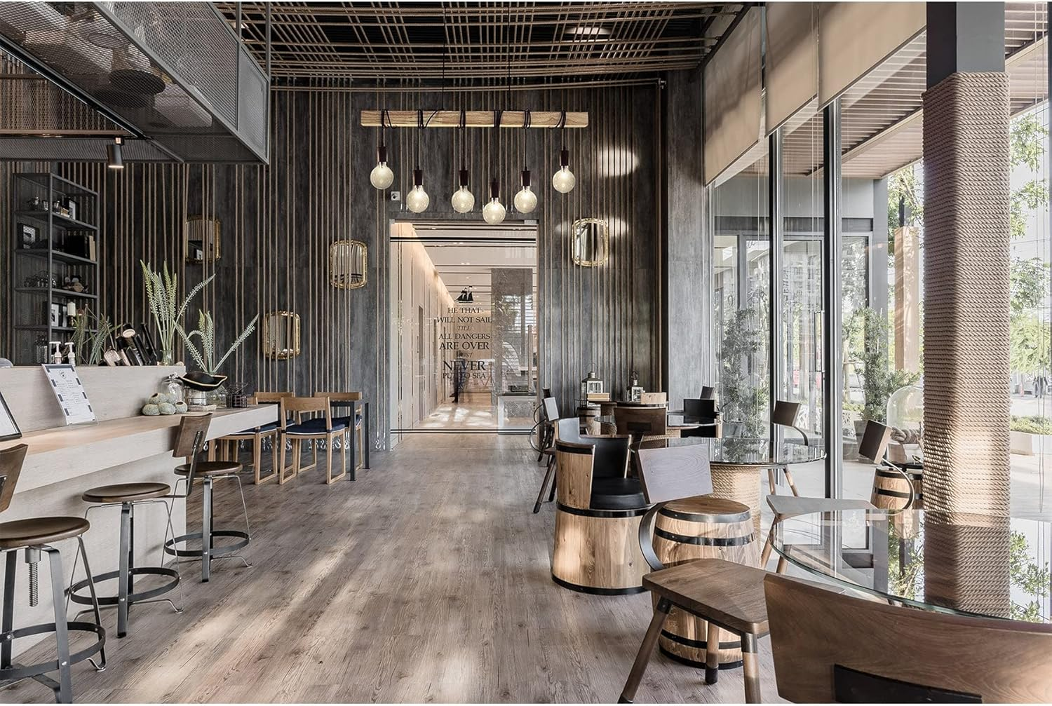 New Lexi Tibery Natural Timber 6 Pendant Lighting Decor 2M - Hanging Accessory image number 4