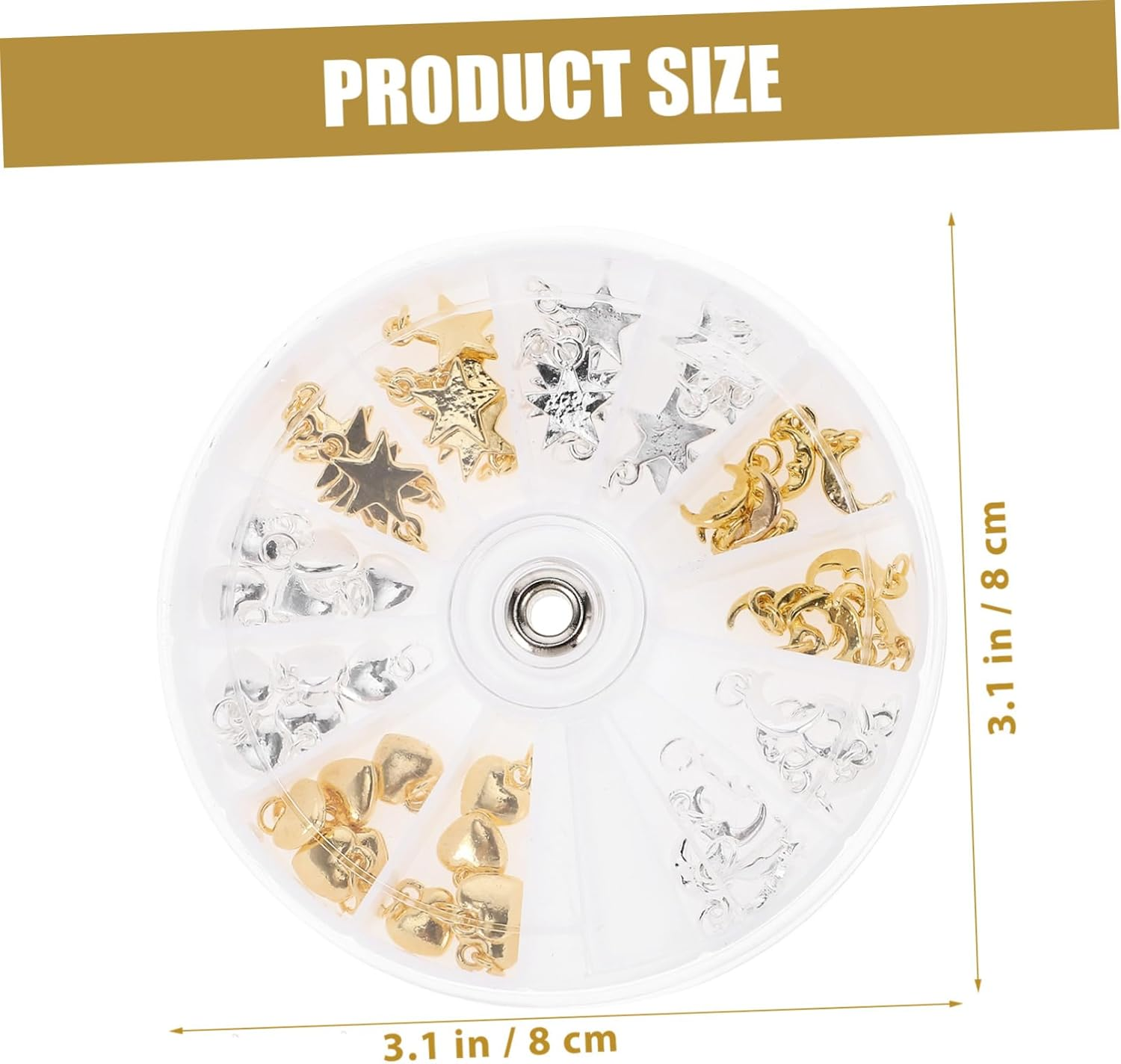 Beaupretty Nail Piercing Tool Set Charming Nail Charms Star Moon Pendant Includes One Random Color Manicure Diy image number 6