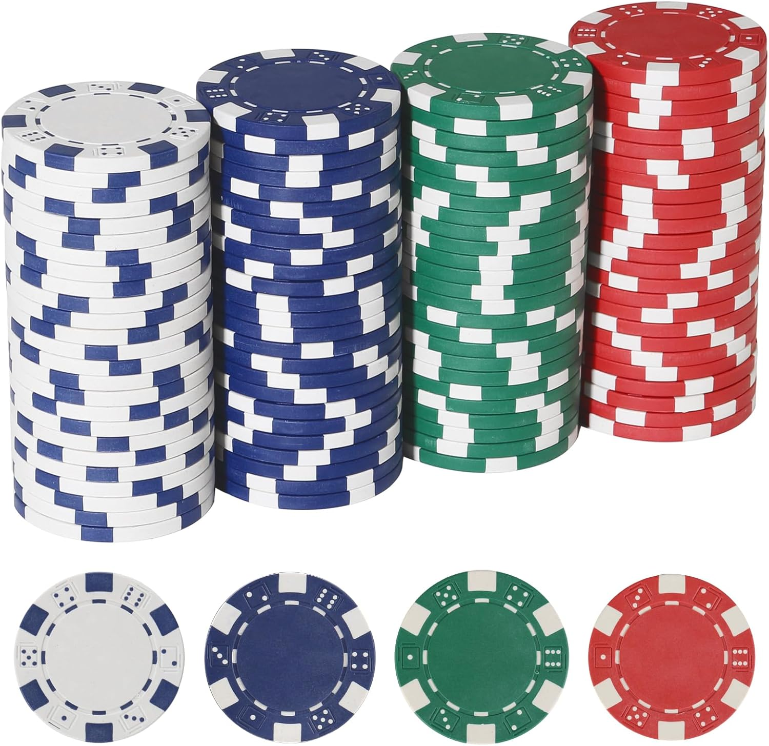 LUOBAO Poker Chips for Card Board Game - 4 Colors,11.5 Gram image number 4