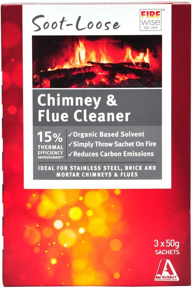 Soot-Loose Chimney and Flue Cleaner, 2 in 1, Dissolves Tar & Creosote That Has Built up over Time, Increases Heater Efficiency & Reduces Smoke Emissions and Is Safe for the Environment - 3 Boxes (9 Sachets) image number 2