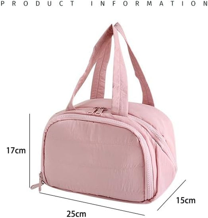 Toiletry Bag for Women, Lylilidy Large Makeup Bag with Multi-Compartments, Lightweight Cosmetic Bag, Waterproof Travel Toiletries Organiser for Women & Girls (Pink) image number 5