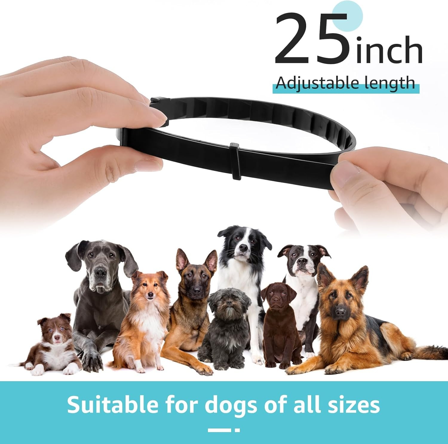 Calming Collar for Dogs,4 Packs Dog Pheromone Calm Collars,Relief Anxiety Stress Separation Lasts 60 Days,Relieve Bad Behavior,25 Inches Size Flexible Adjustable for All Small Medium and Large Dog (A) image number 4