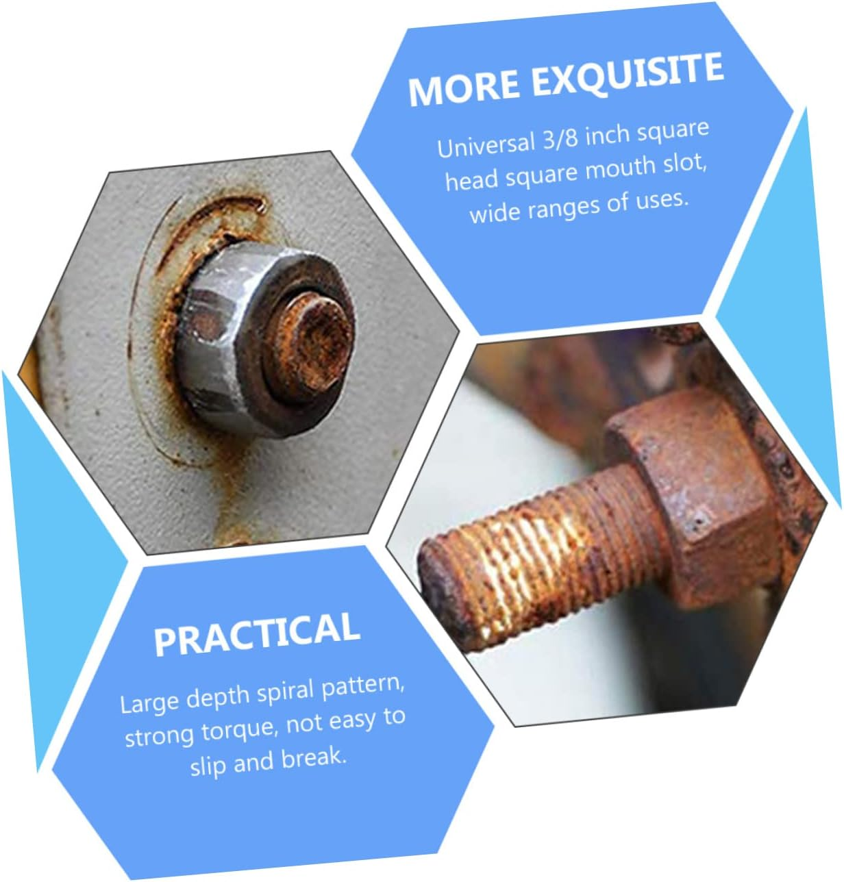 Angoily Bolt Disassembler Lug Nut Extractor Tool Kit Solid Storage Box Designed for Stripping and Removing Rusted and Stubborn Lug Nuts and Bolts for Automotive Repair and Maintenance Task image number 4