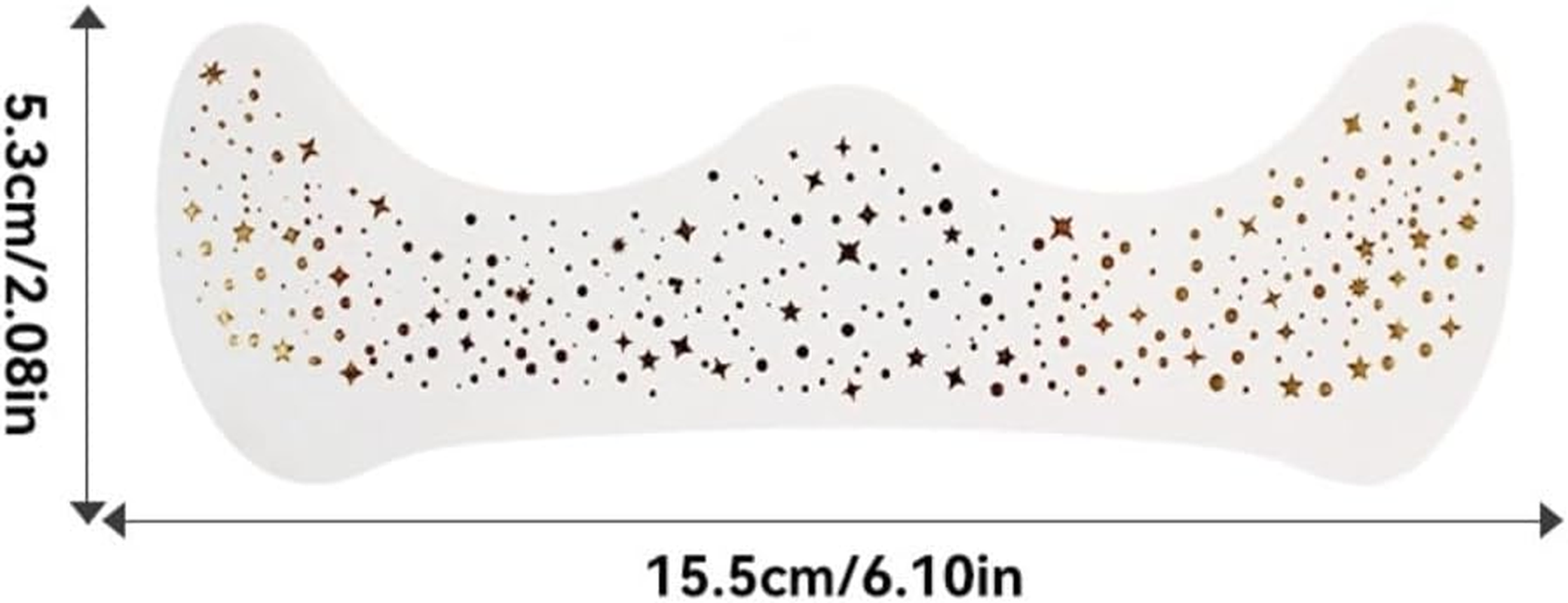 Poemtian 10Pcs Glitter Freckles Face Tattoo, Gold Star & Dot Freckles for All Ages image number 1