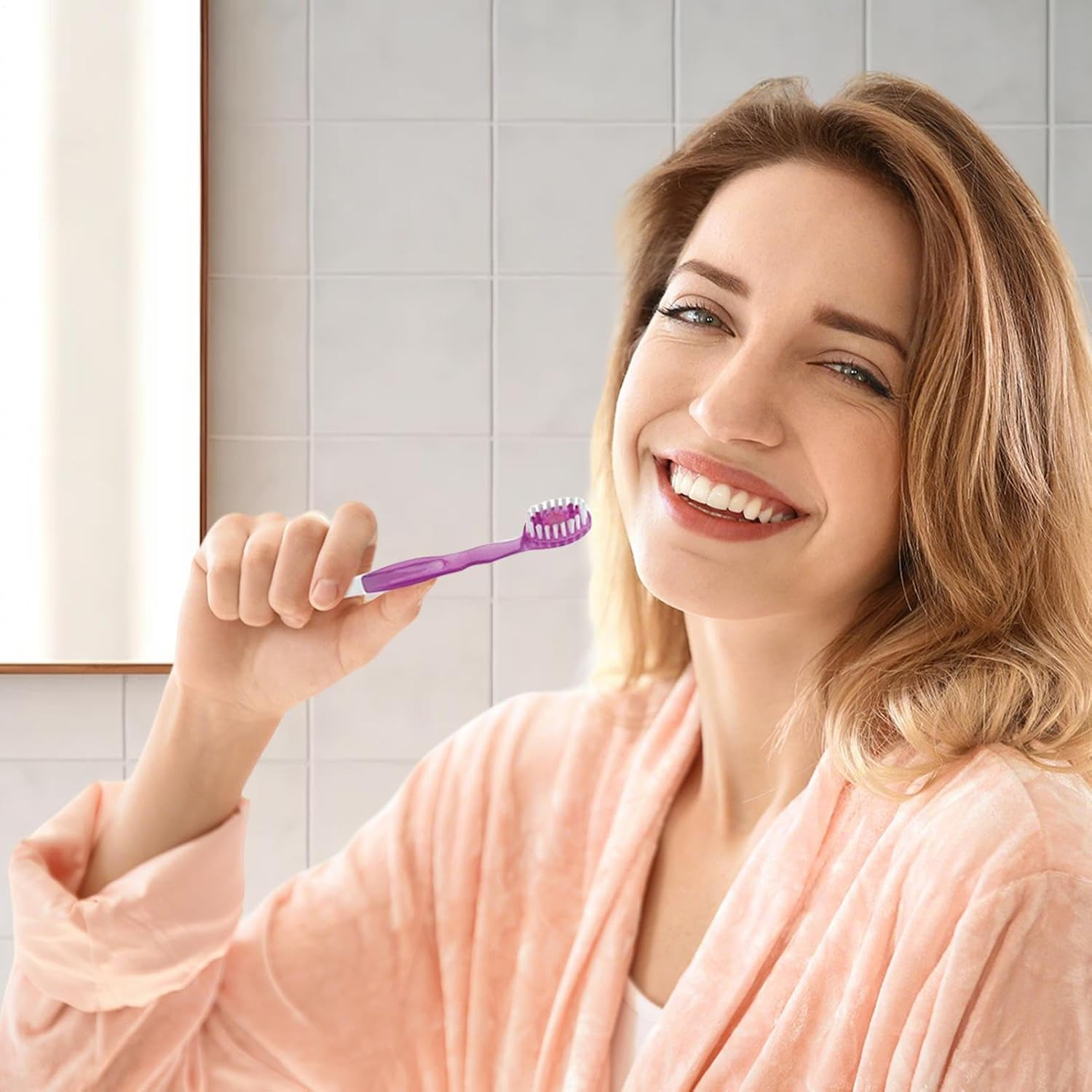 Disposaable Toothbrushes Set - 5-In-1 Portable Pre-Pasted Travel Toothbrush | Portable Travel Offices Orral Care | Toothpaste Toothpick Mini Tongue Scraper for Home Kids Travel Work Camping image number 4