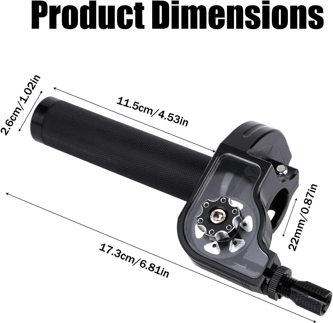 6Pcs Motorcycle Throttle Grip Assembly Kit, 7/8" 22Mm CNC Aluminum Quick Twist Throttle with Cable for Dirt Pit Bike ATV CRF KLX SSR TTR 50Cc 110Cc 125Cc 250Cc Motocross (Black) image number 3