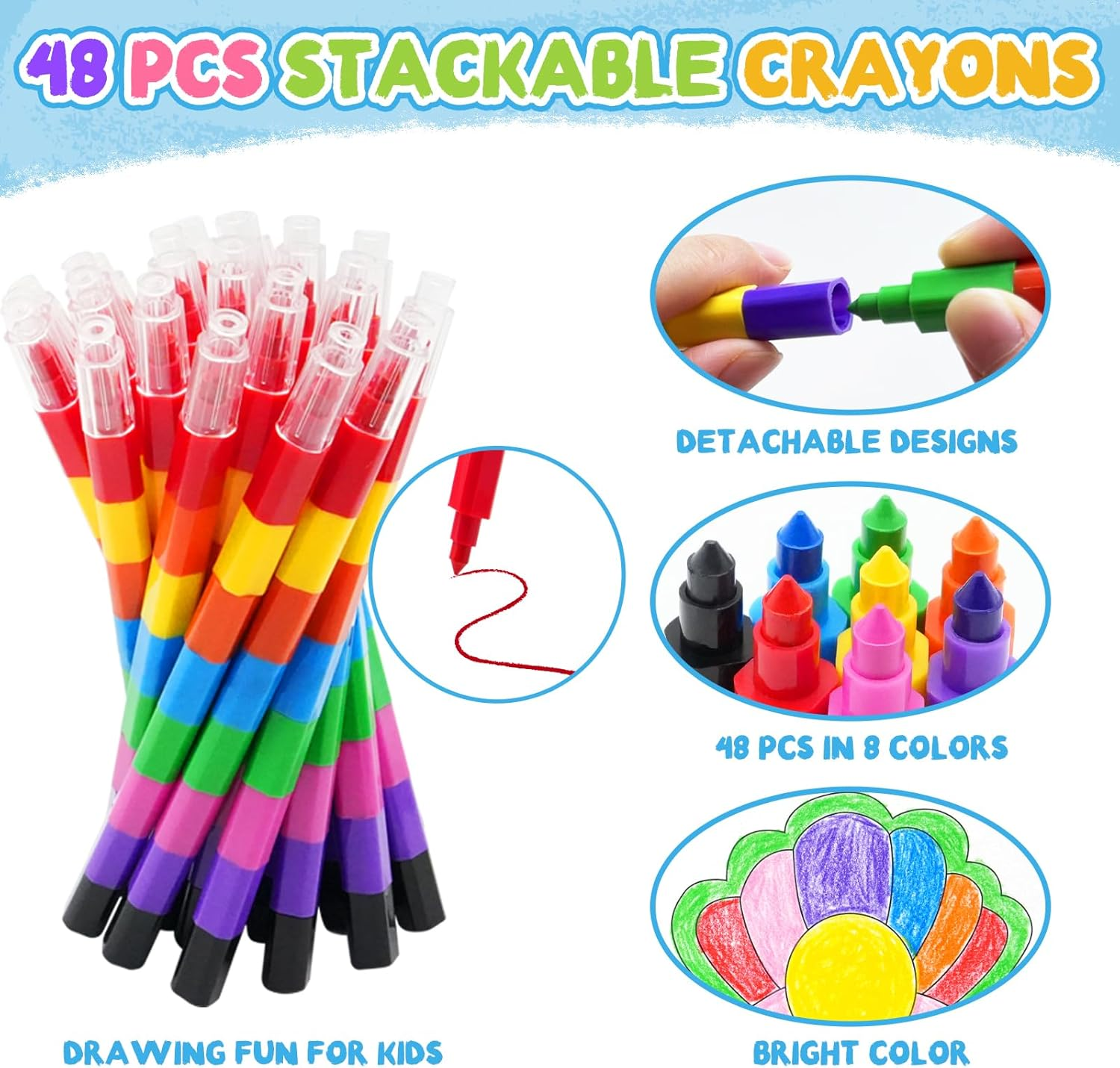 ZMLM 48 Coloring Books for Kids Party Favors: Bulk 48 Crayons Mini Coloring Books for Kids Ages 4-8 Birthday Goodie Bags Stuffers Toddlers Return Gifts Classroom Prizes Teacher Crafts (Classic) image number 2