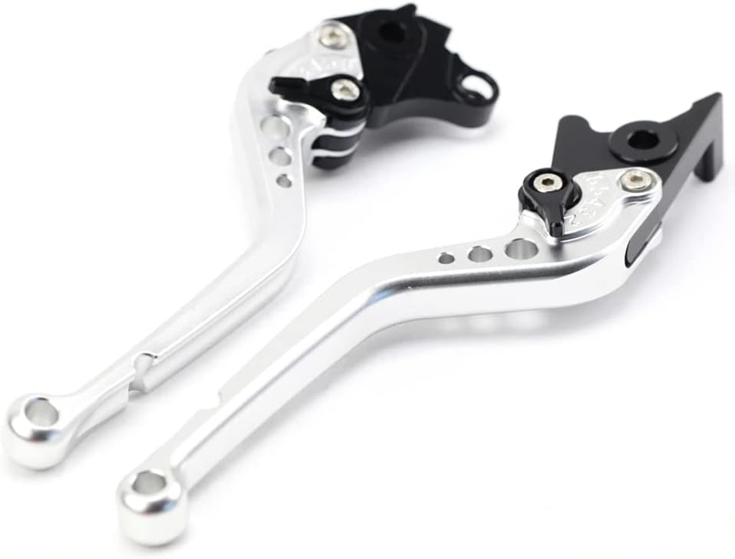 Brake Clutch Levers for SUZUKI GSF 650/1200/1250 Bandit GSX1250 F/SA DL1000 V-STROM Motorcycle Left Right Short/Long Handle Leavers 1 Pair (Silver,Long) image number 4