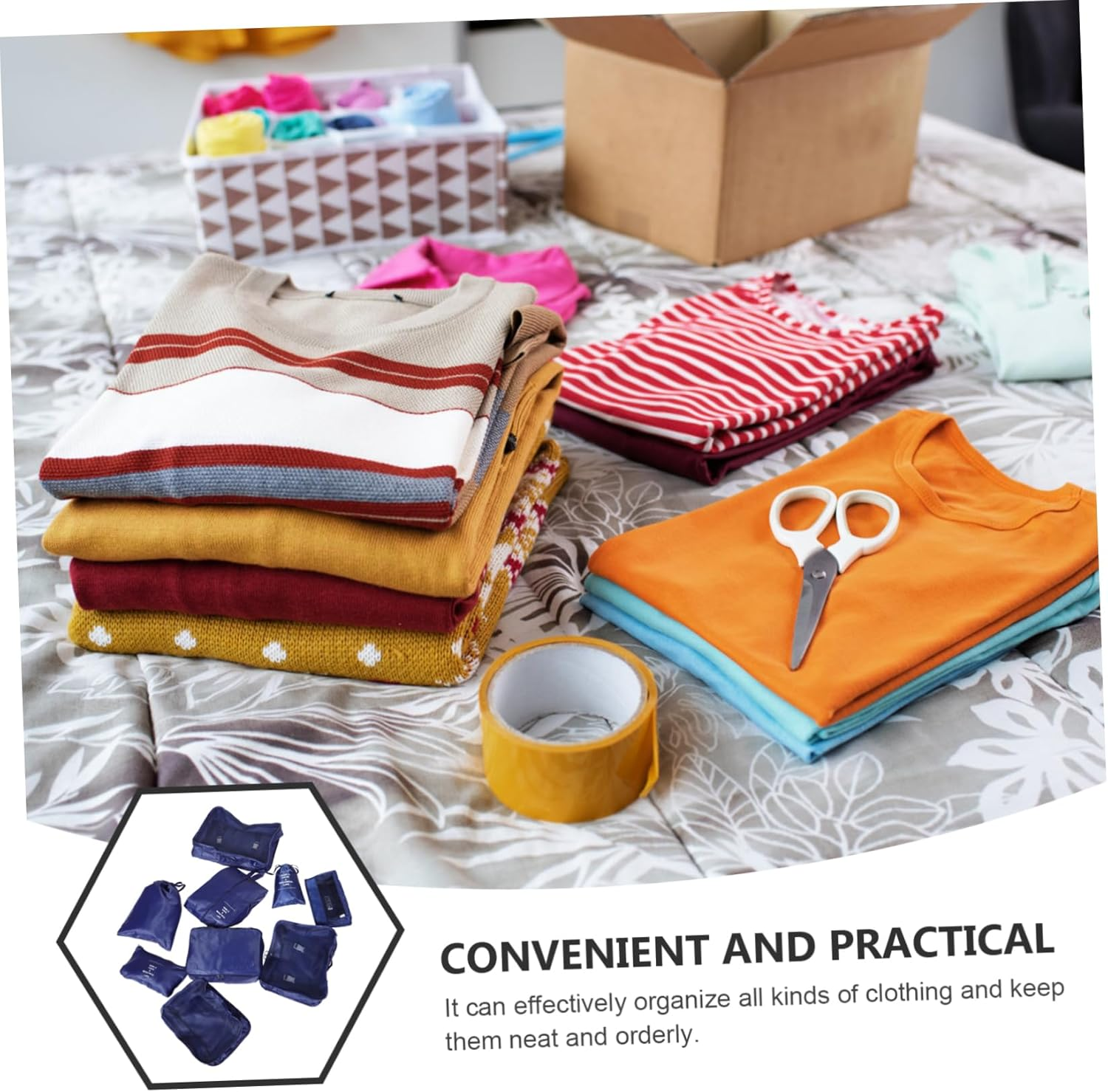 WESIEVYA 1 Set Luggage Packing Organizer Travel Storage Bags for Clothes Underwear Toiletries Lightweight Portable Packing Cubes image number 3