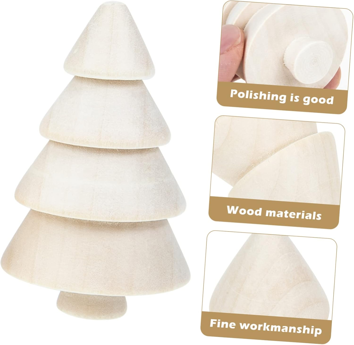 Ciieeo DIY Christmas Trees Decor Unfinished Wood Christmas Trees Wood DIY Tools Children'S Creative Toys image number 6