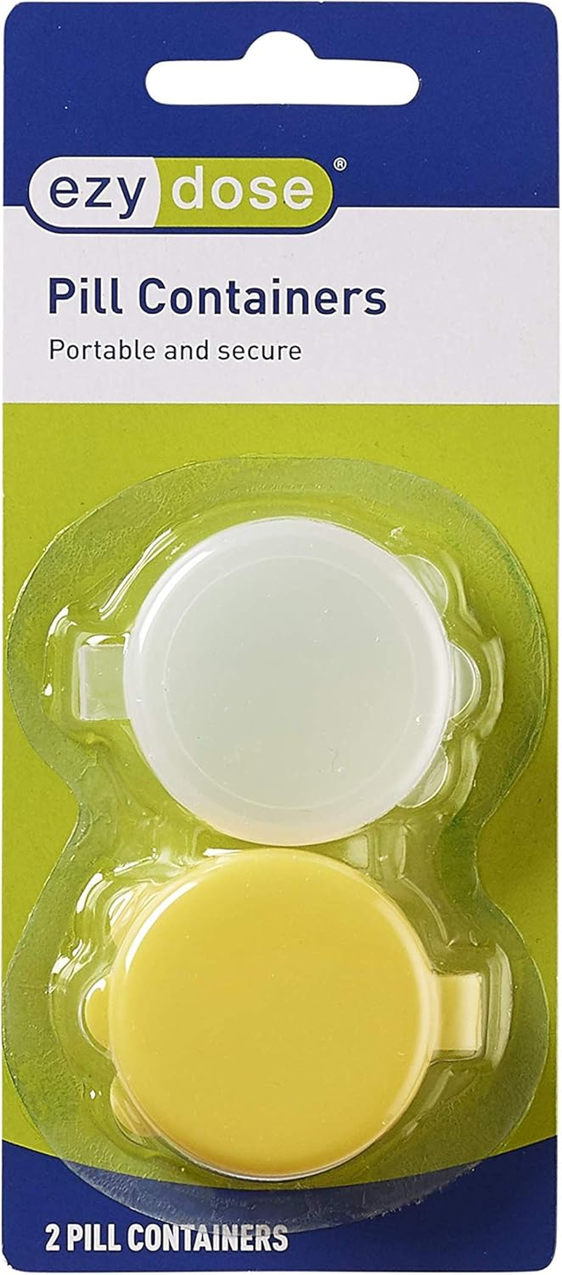 Ezy Dose Daily Pill and Vitamin Container (2 Count) │ Portable Pill Box image number 1