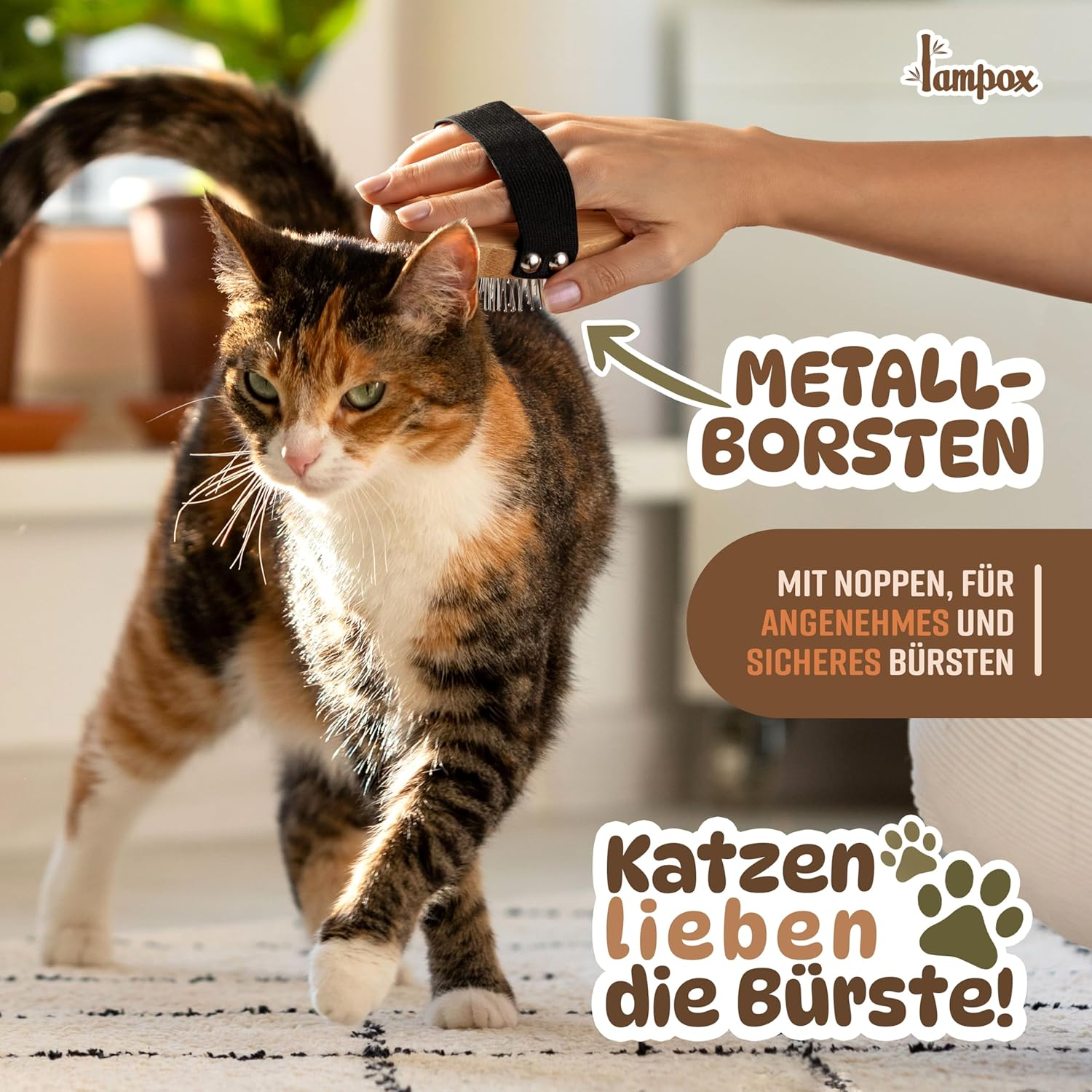 Fur Brush, Dog Brush Long Hair, Dog Hair Brush, Premium Brush for Dogs & Cats for Gentle Grooming, Curry Comb for Dogs & Cat Brush, Dog Comb with Massage Effect, Pet Brush image number 5