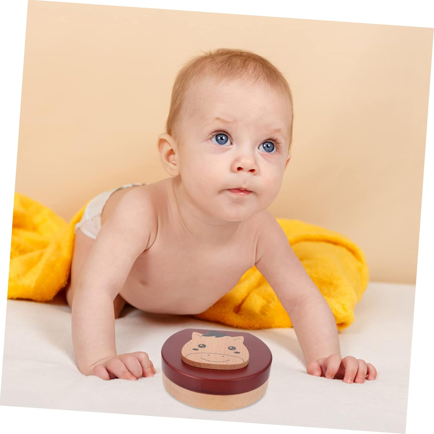 Baby Tooth Holder Wooden Keepsake Box for Boys and Girls Baby Tooth Case with Zodiac Horse Design Small Fetal Hair Organizer for Infant Keepsakes image number 6