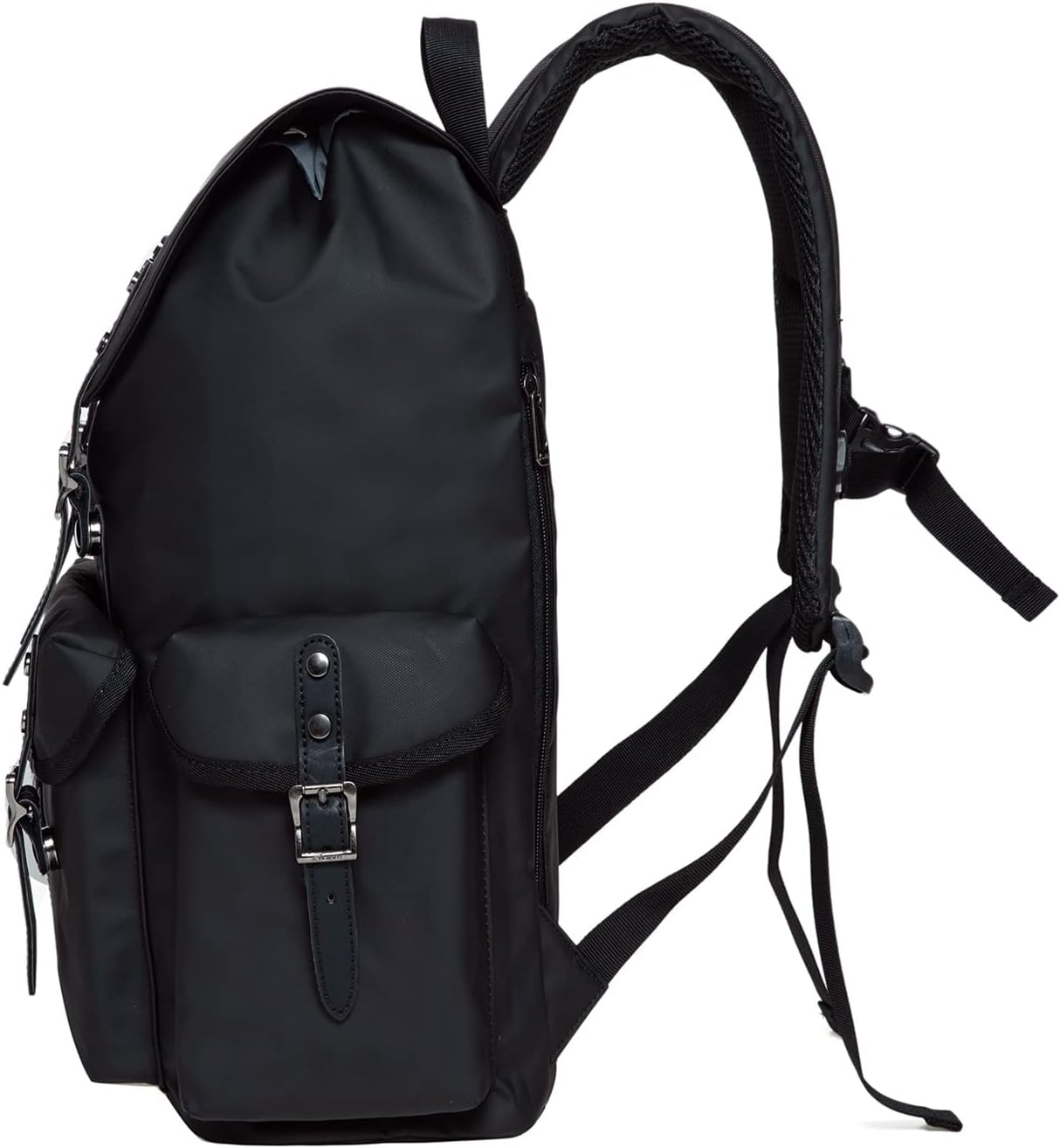 KAUKKO Beautiful and Sophisticated Backpack with Laptop Compartment for 15 Inch School Uni 22L - 03-Leather Black image number 4