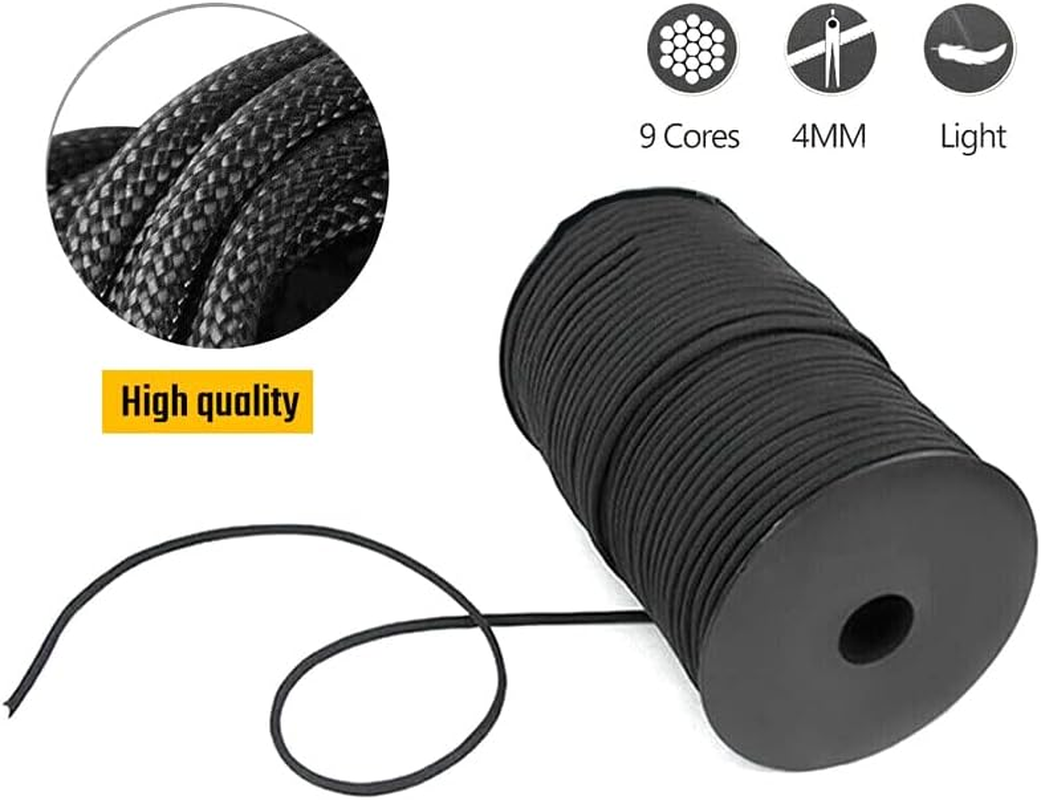 AIMALL 100M 9-Strand Core Paracord Rope - 550 Lanyard, Parachute Cord Mil-Spec Type III, Waterproof, Multi-Use for Camping, Hiking, Survival, Emergency image number 5