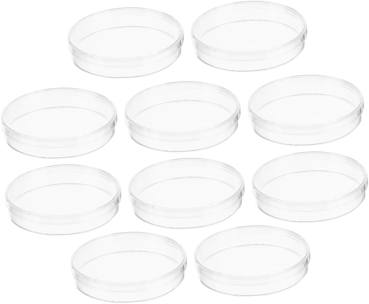 STOBOK 10 Pack Polycarbonate Autoclavable Lab Petri Dishes Culture Plates Agar Tissue Culture Dish for Science Experiments image number 2