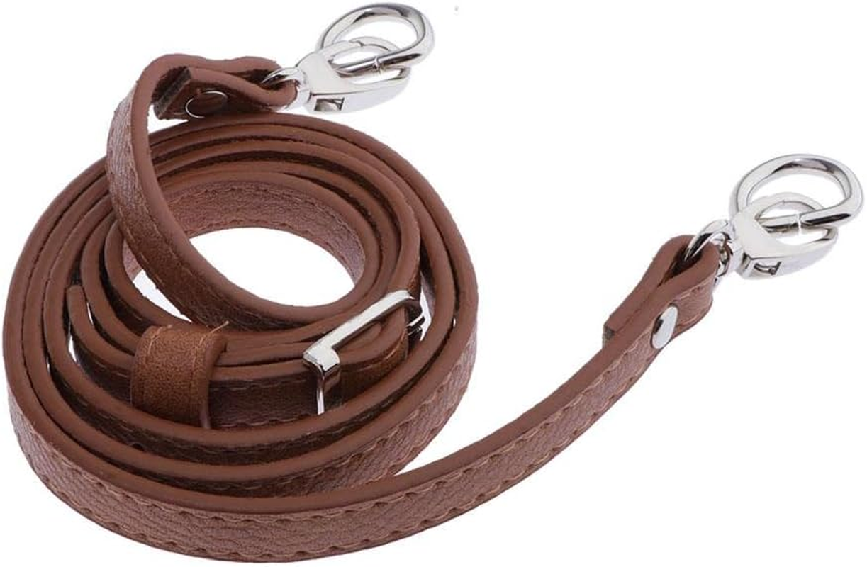 Hailong Ming Adjustable Leather Bag Replacement for Pocket Production - Black- Silver Buckle image number 4