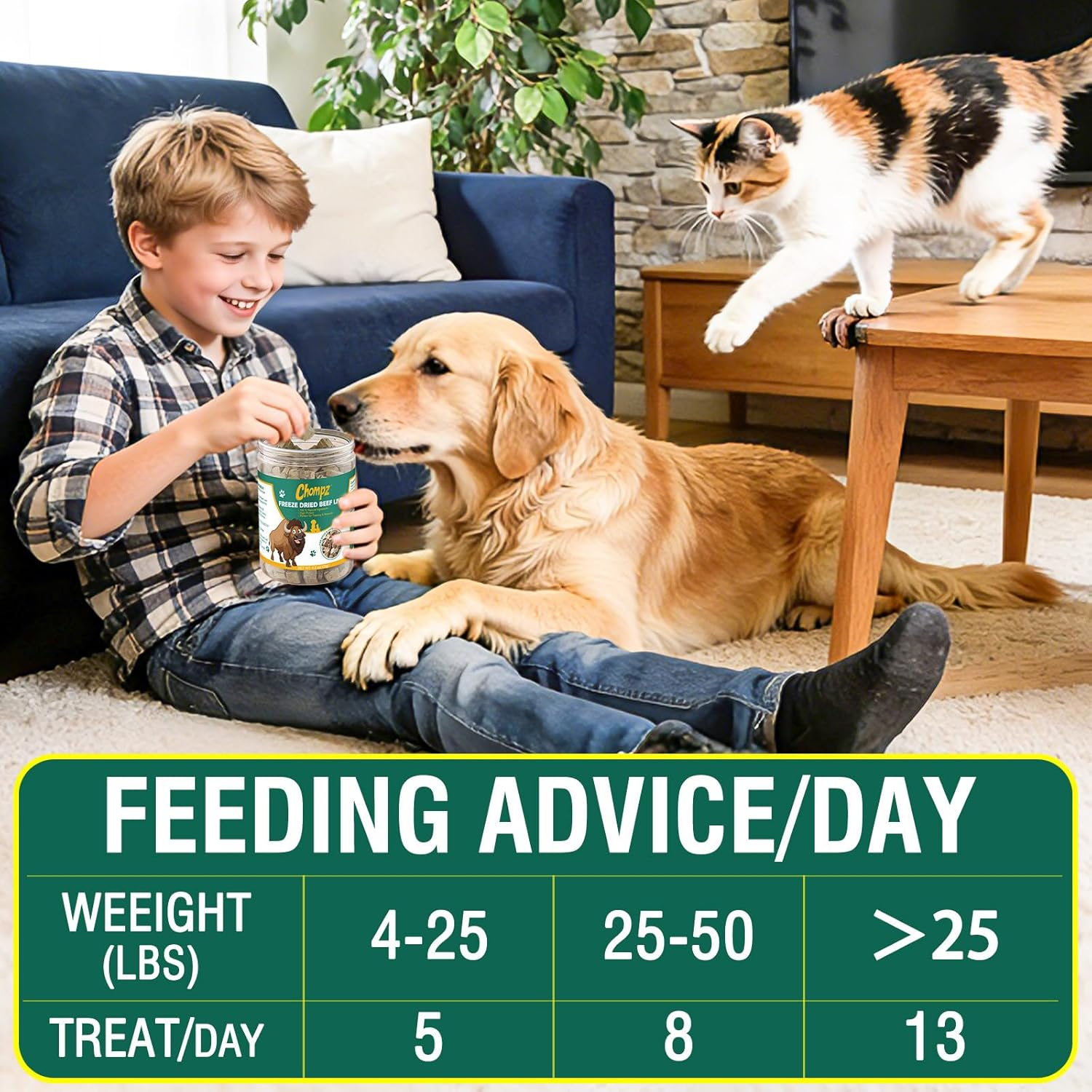 Freeze-Dried Beef Liver Treats for Dogs & Cats, Healthy Pet Training Treats or Food Topper, Single Ingredient High-Protein 4.23Oz image number 1