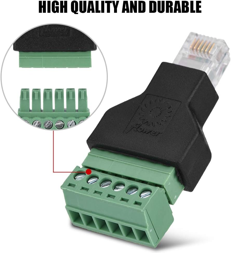 Couplers Male 1PCS Cable Coupler 6P6C RJ12 for Ethernet for Screw image number 4