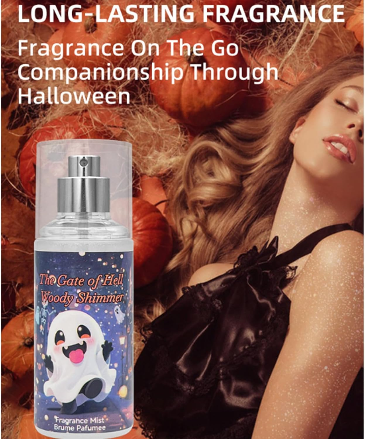Yizyif Warm and Spicy Halloween Perfume Unisex Long Lasting Night Out Fragrance Navy Blue One Size image number 5
