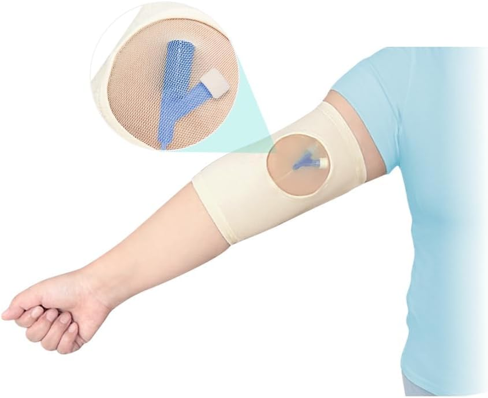 Picc Line Sleeve Picc Line Covers for Upper Arm Picc Medical Caps Cast Protector with Mesh Viewing Window for Women Men Soft and Breathable image number 4