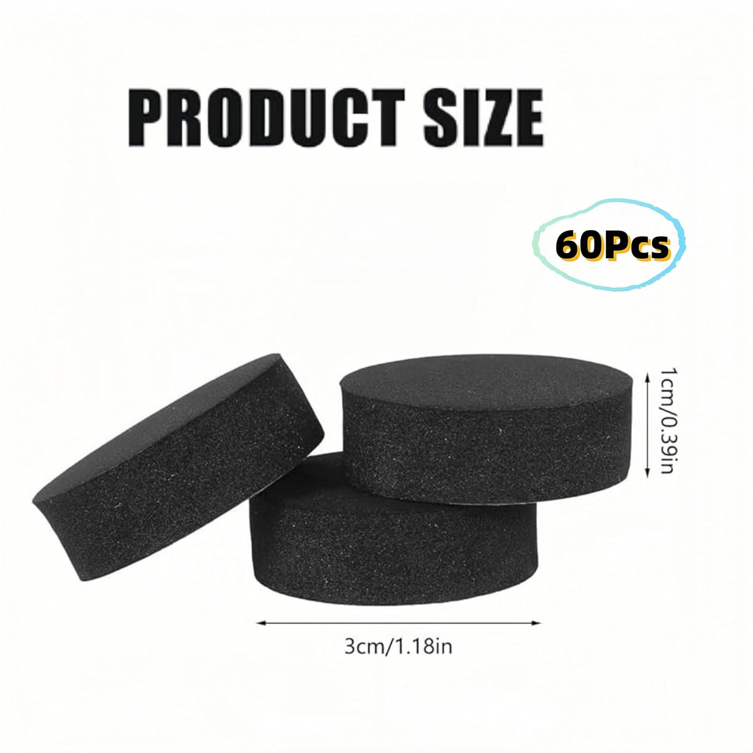 Jindizi 60Pcs Pot Feet Risers Plant Riser Invisible Pot Feet for Indoor/Outdoor Planters Adhesive Pads, Plant Pot Feet for Outdoor Planters