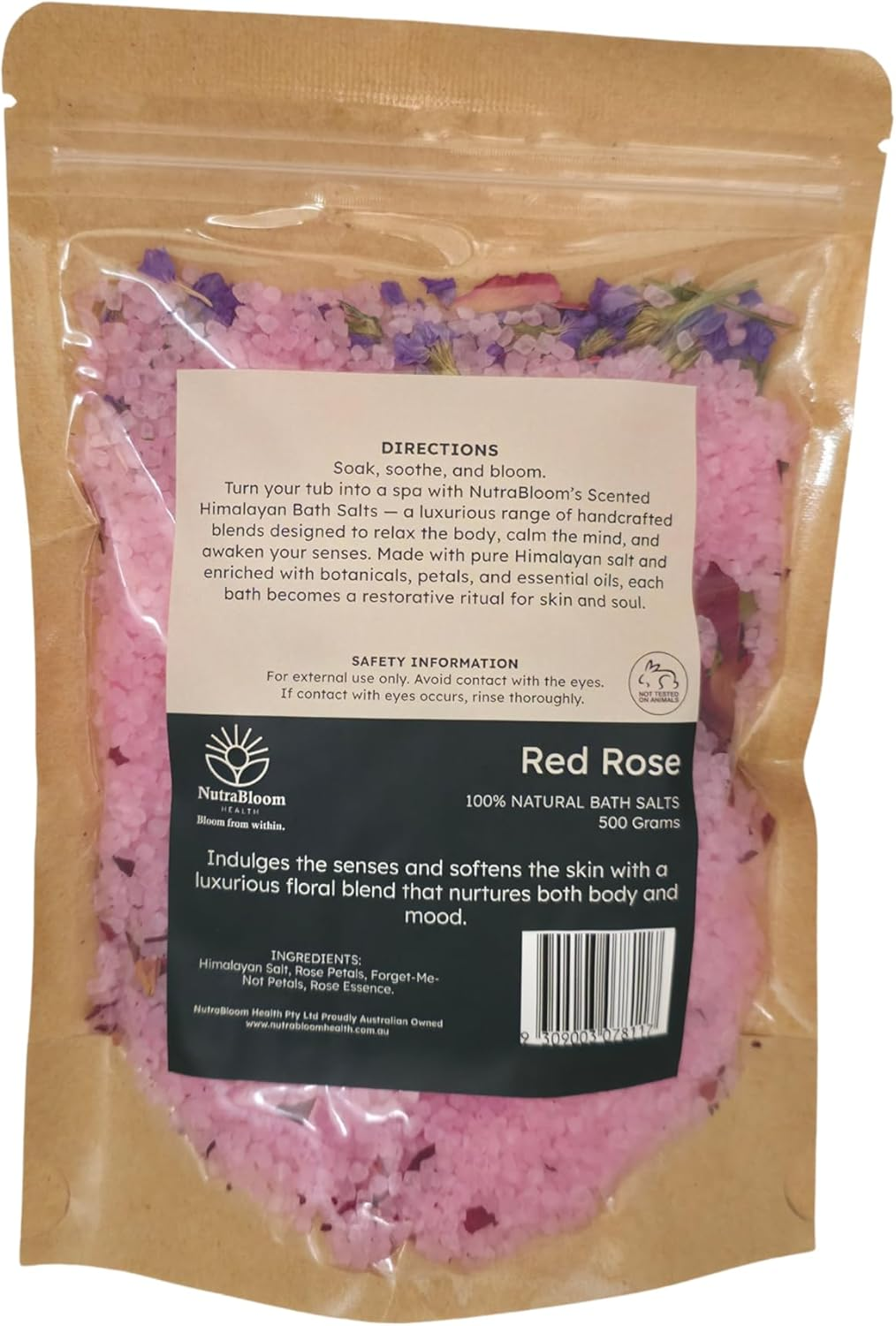 Nutrabloom Botanical Bath Salts (Red Rose) image number 1