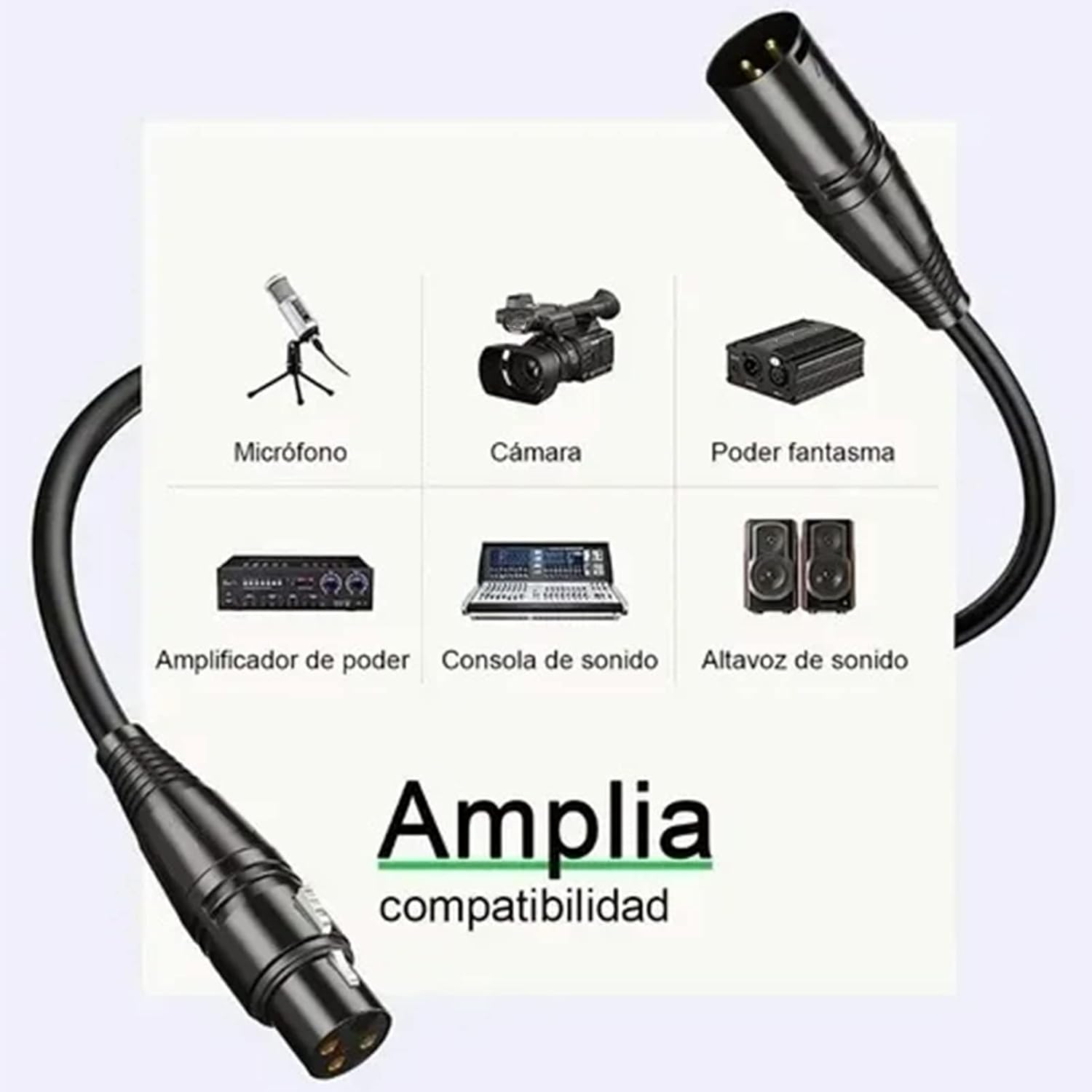 6 Meters XLR Microphone Cable, Firmly Connected with Stable Transmission for Male to Female Audio Cable image number 5