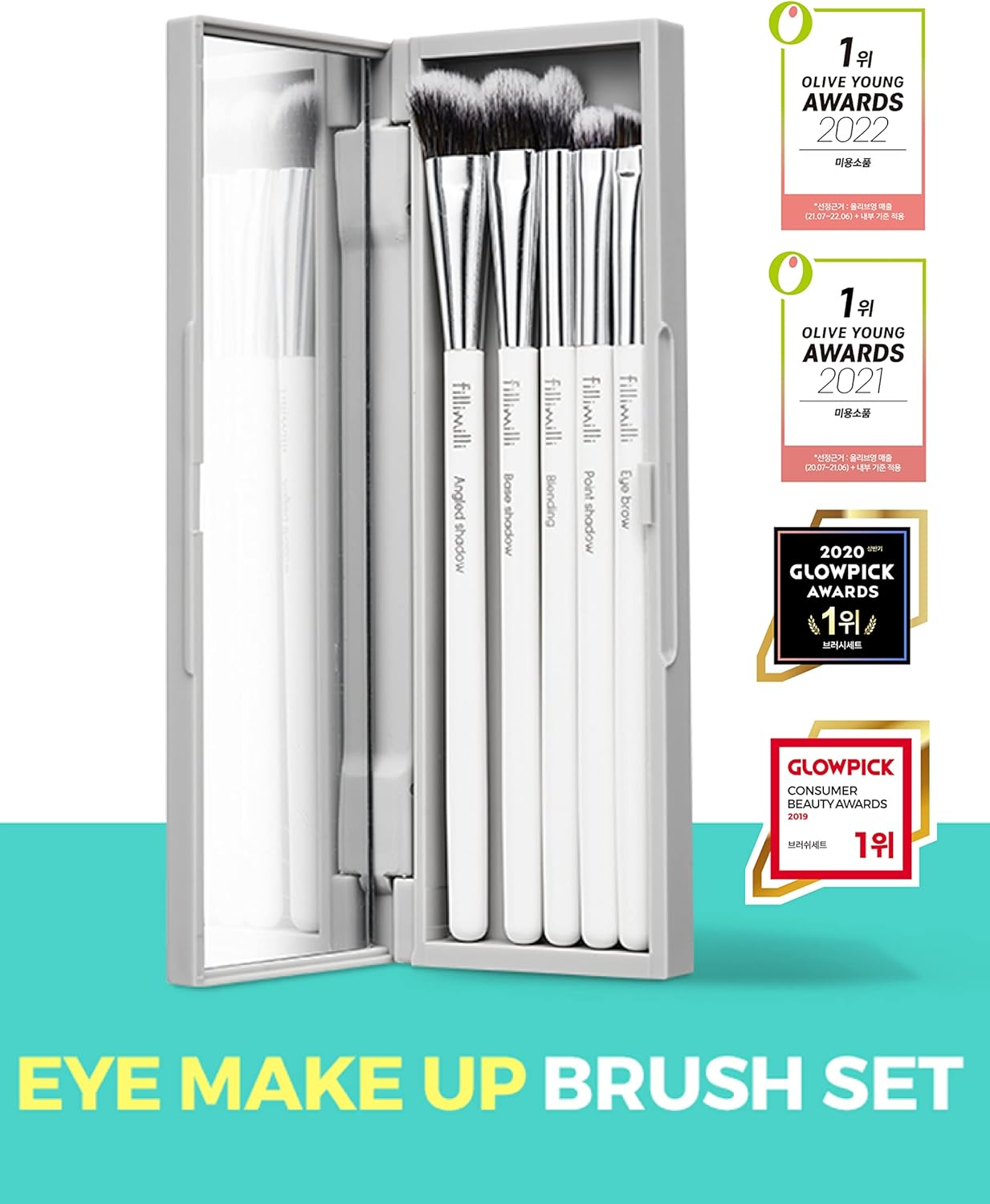 Filimili Olive Young Eye Makeup Brushes Set of 5 image number 2