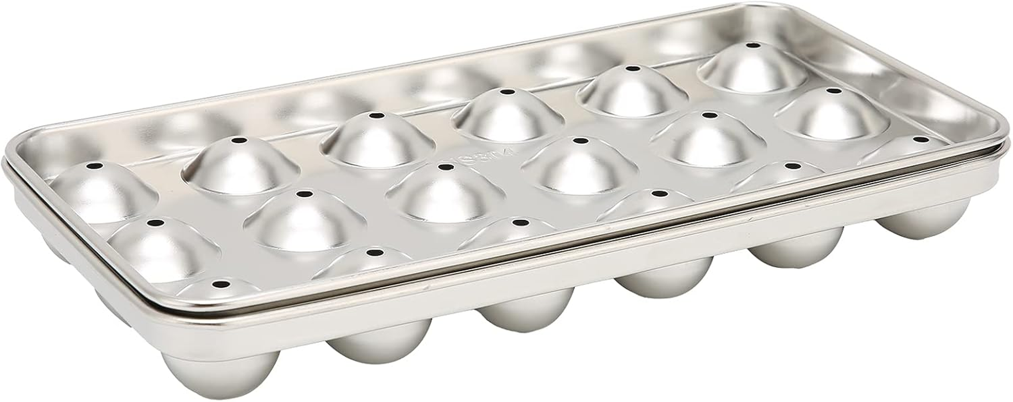 Ice Cube Tray, 304 Stainless Steel Strong Durable Ice Cube Mold for Home for Iced Drink for Bar Resturant for Cooling Ball Making image number 5