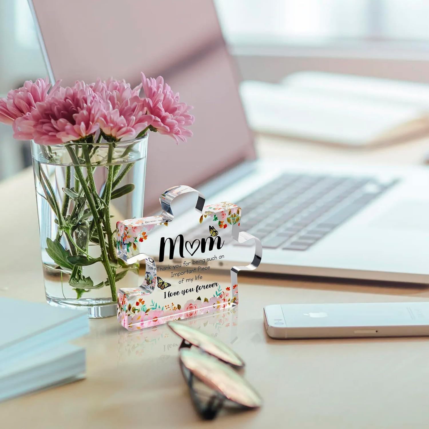 Gifts for Mum, Delicate Mum Gifts from Daughter Son, for Mum - Acrylic Puzzle Plaque, Birthday Mum, Mothers Day Women image number 1