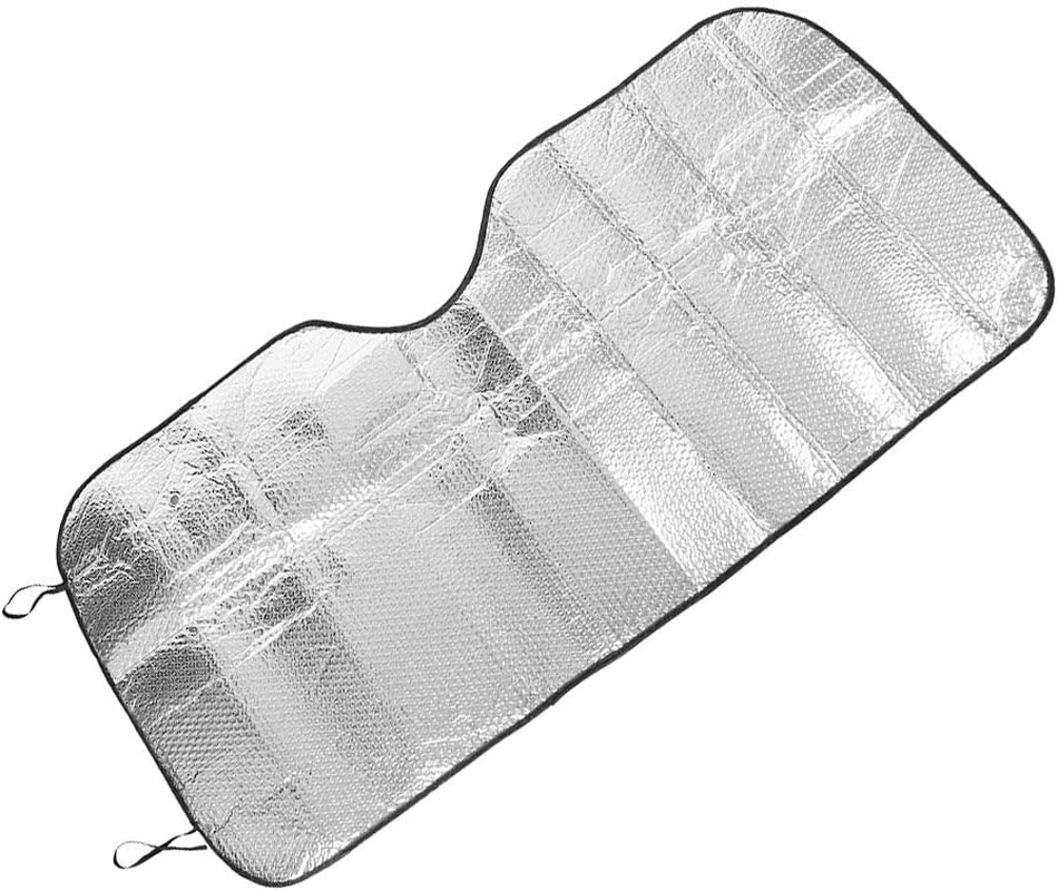 Car Windshield Sun Shade, Universal Large Silver Car Windscreen Sunshade Heat Reflective Windshield Visor for Front Back Window, Blocks Summer Heat and Sun