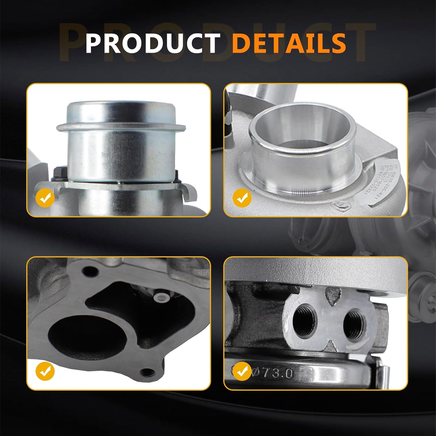 TF035 Complete Turbo Turbocharger Compatible with Mitsubishi Triton ML,MN 2007-2009 3.2L 4M41 Ute;Compatible with Mitsubishi Triton ML,MN 2007-2009 3.2L 4M41 Platform/Chassis image number 4