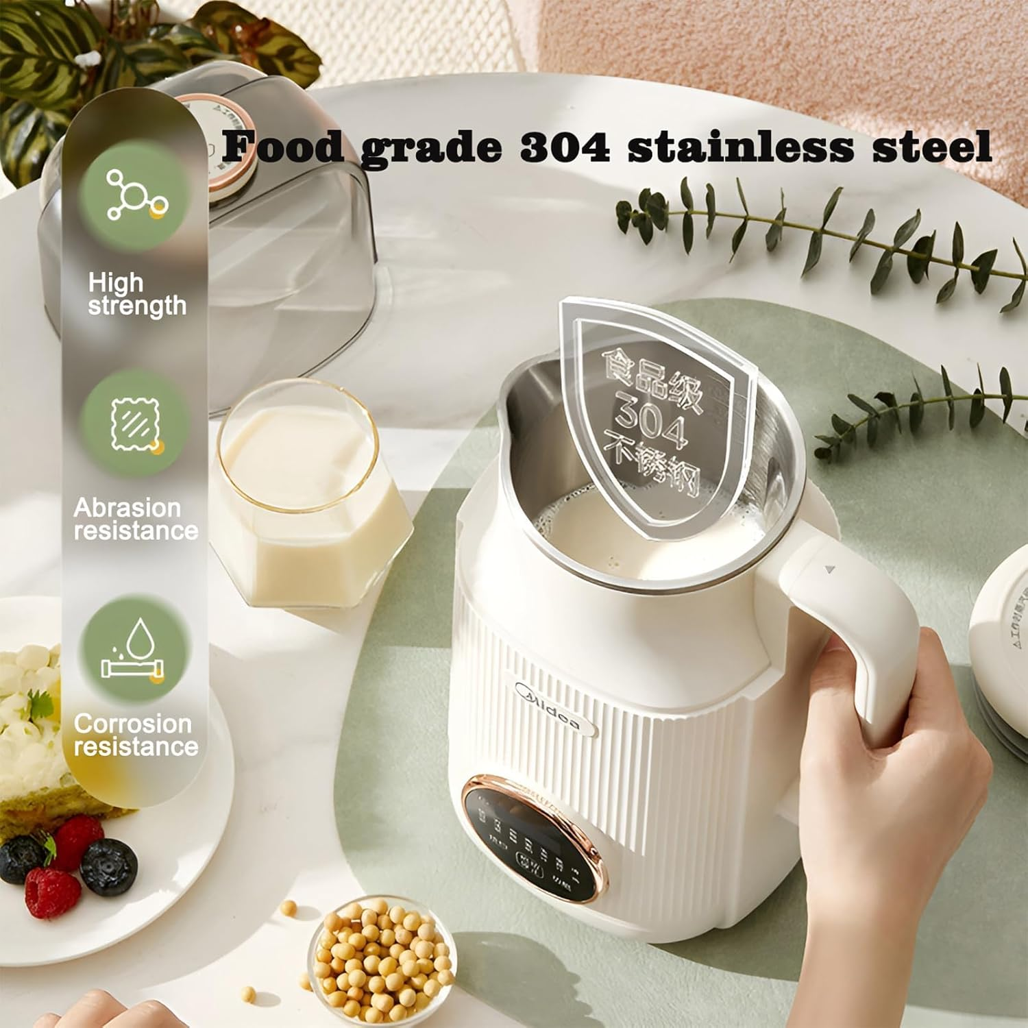 Nut Milk Maker, CEOOL 1L Soybean Milk Machine, Juice,Paste, Oat Milk Machine with Auto Clean, Noise Reduction(Au Plug) image number 5