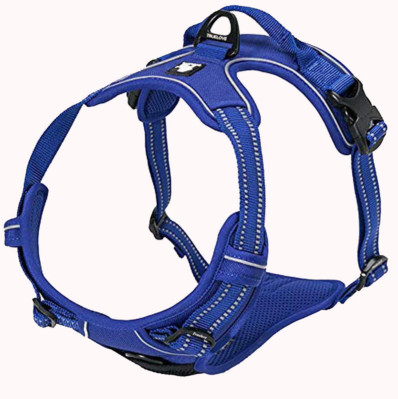 TRUE LOVE Adjustable No-Pull Dog Harness Reflective Pup Vest Harnesses Comfortable Control Brilliant Colors Truelove Tlh5651(Royal Blue,Xs) image number 4