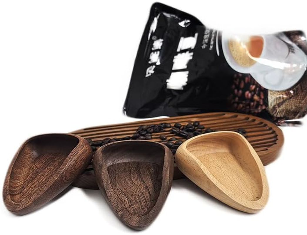 Rustic Coffee Bean Measuring Scoop and Tea Measuring Spoon, Solid Wood Handcrafted Design, Multipurpose Kitchen Gadget for Ground Coffee, Espresso Machines, Gift for Tea Lovers,A image number 1