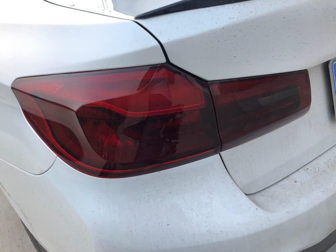 12 by 48 Inches Self Adhesive Auto Car Tint Headlight Taillight Fog Light Vinyl Smoke Film Sheet Sticker Cover (Light Black) - Chameleon Perforated image number 5