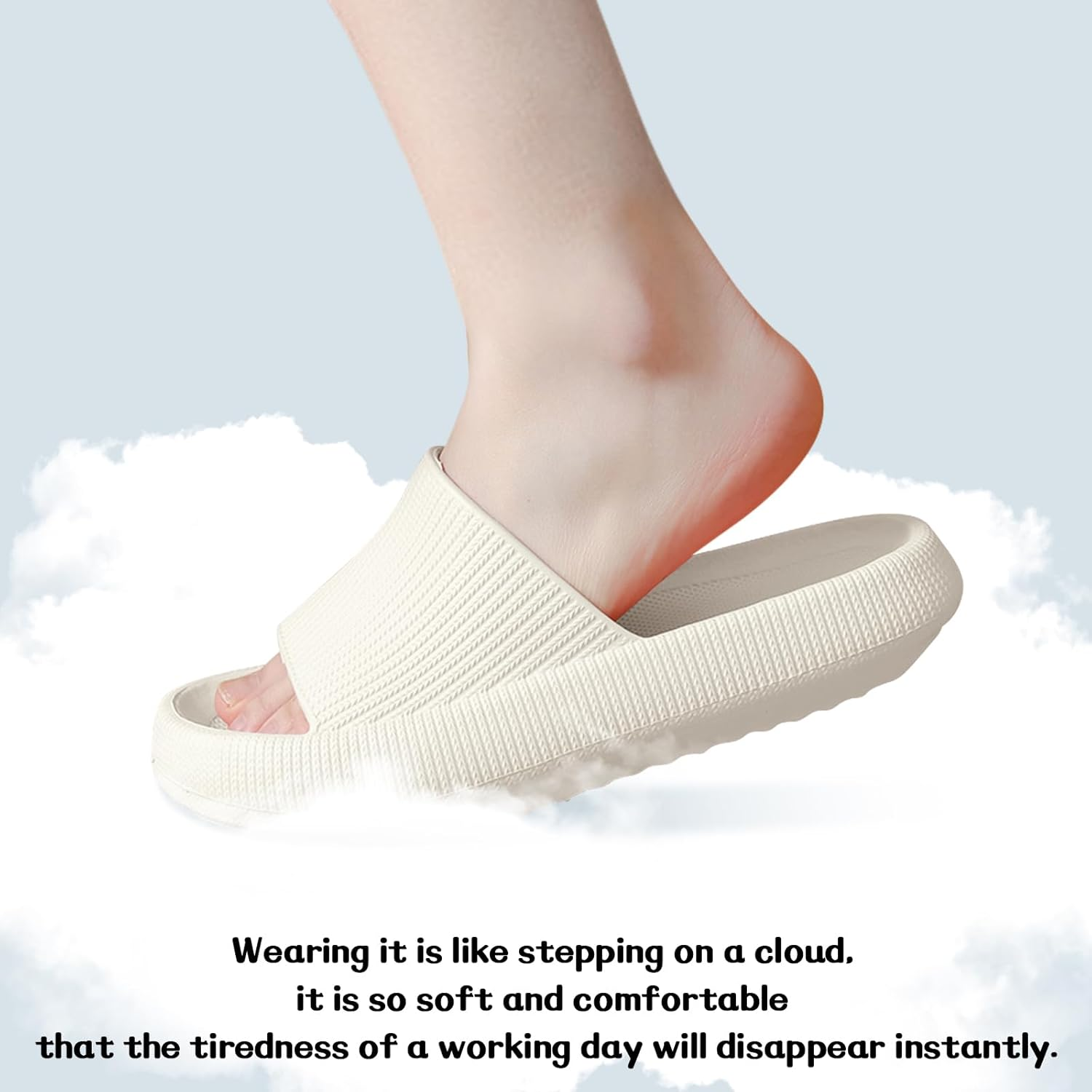 Cozislides Bathing Shoes Men Women Original Slippers Cloud Slippers Super Soft Non-Slip Bath Slippers Summer Mules Bath Slippers Flip Flops image number 1