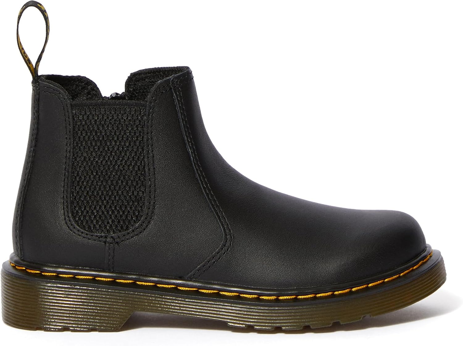 Dr. Martens Kids 2976 J Junior Chelsea Boot Softy Leather, Black, UK image number 1