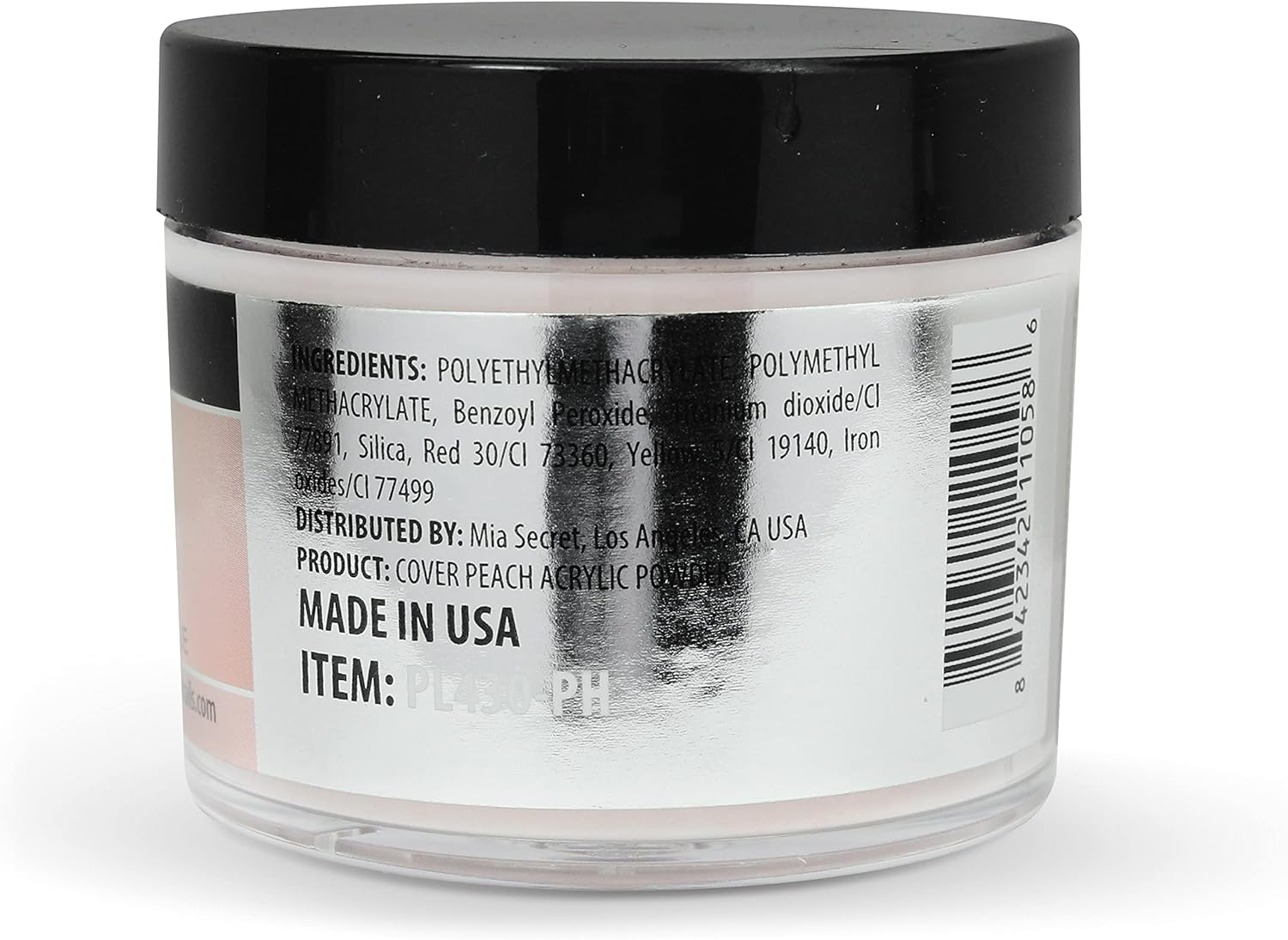 Mia Secret Acrylic Powder Cover Peach 2 Oz. image number 2